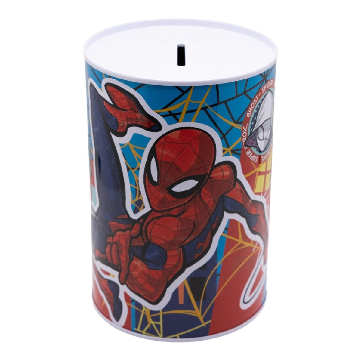 Spiderman Spardose bedruckt aus Metall 15 × 10 × 10 cm
