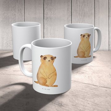 Mr. & Mrs. Panda Kinderbecher Erdmännchen - Weiß - Geschenk, Bruchsichere Tasse, Afrika, Reisen, Af, Kunststoff, Mikrowellenbeständig