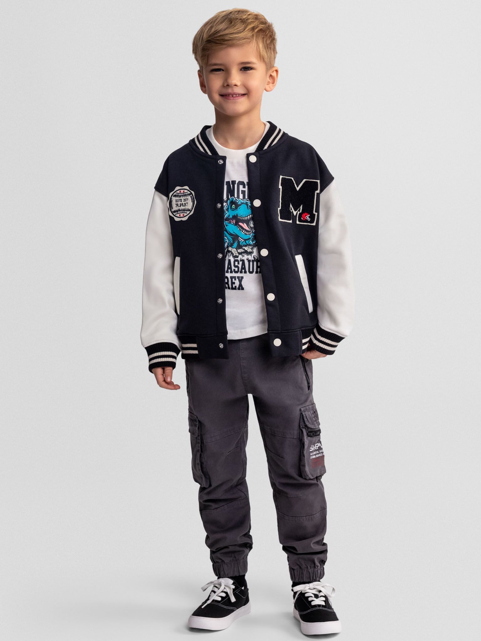 MINOTI Bomberjacke Bündchen an Ärmelabschlüssen, am Hals und am Saum