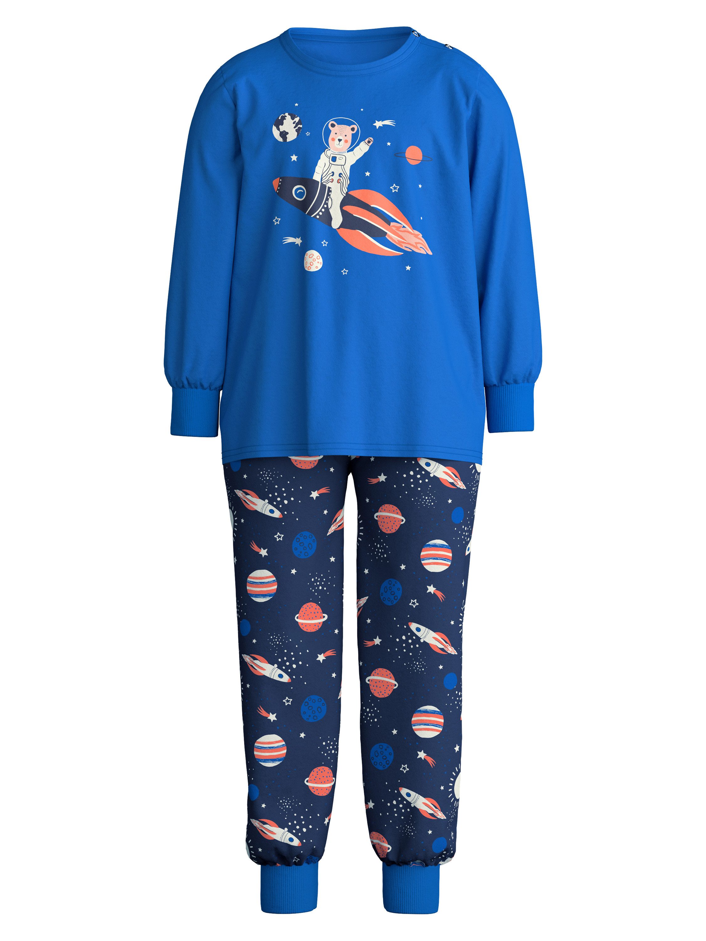CALIDA Capri-Pyjama Toddlers Space Kinder (2 tlg) aus hochwertiger Baumwolle, hautfreundlich, pflegeleicht