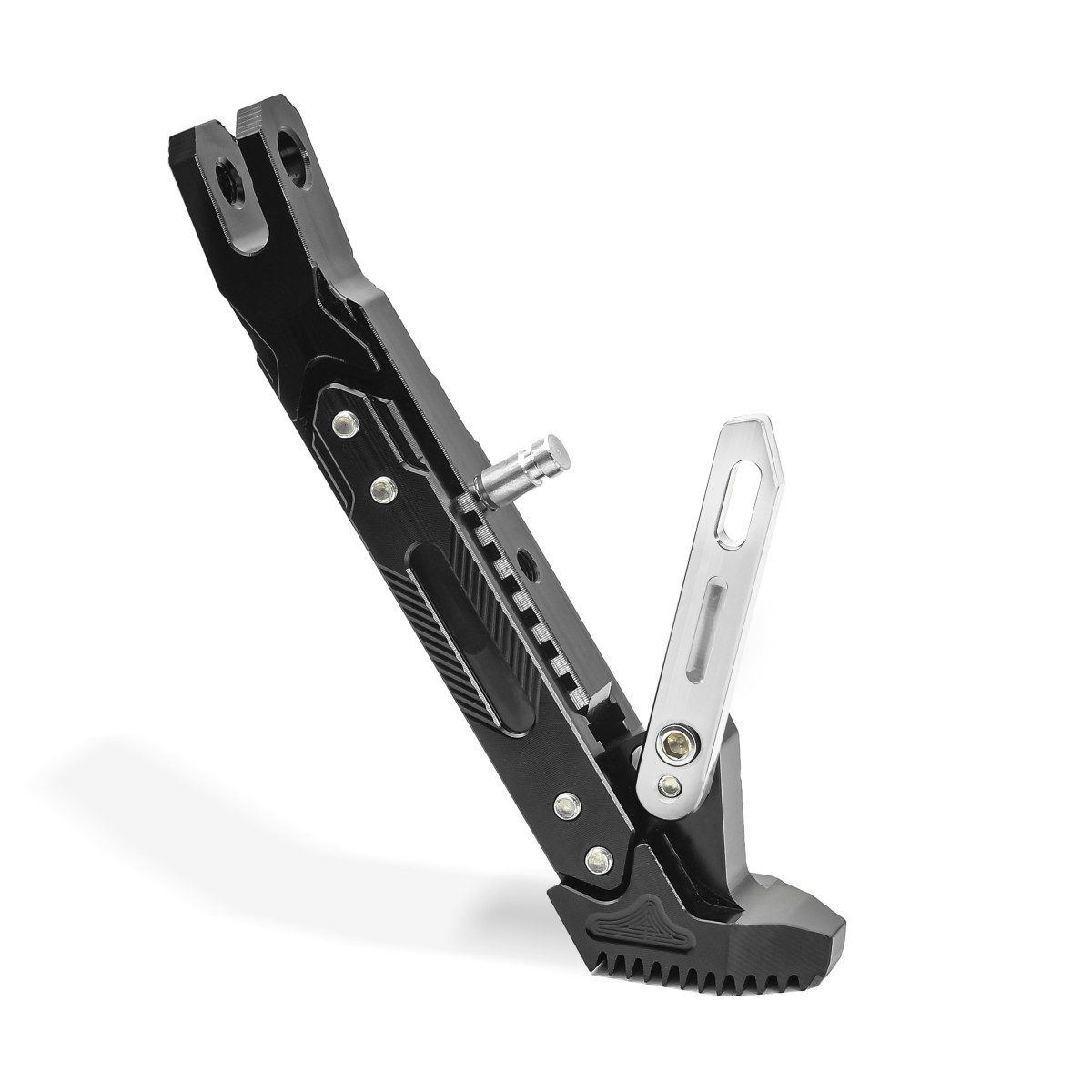 Motorrad-Seitenständer Motorrad Seitenständer Universal Höhenverstellbar Aluminium # schwarz