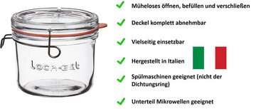 Emilja Einmachglas Lock-Eat Einkochglas 500ml - Einkochglas mit Bügelverschluss - 6 Stück