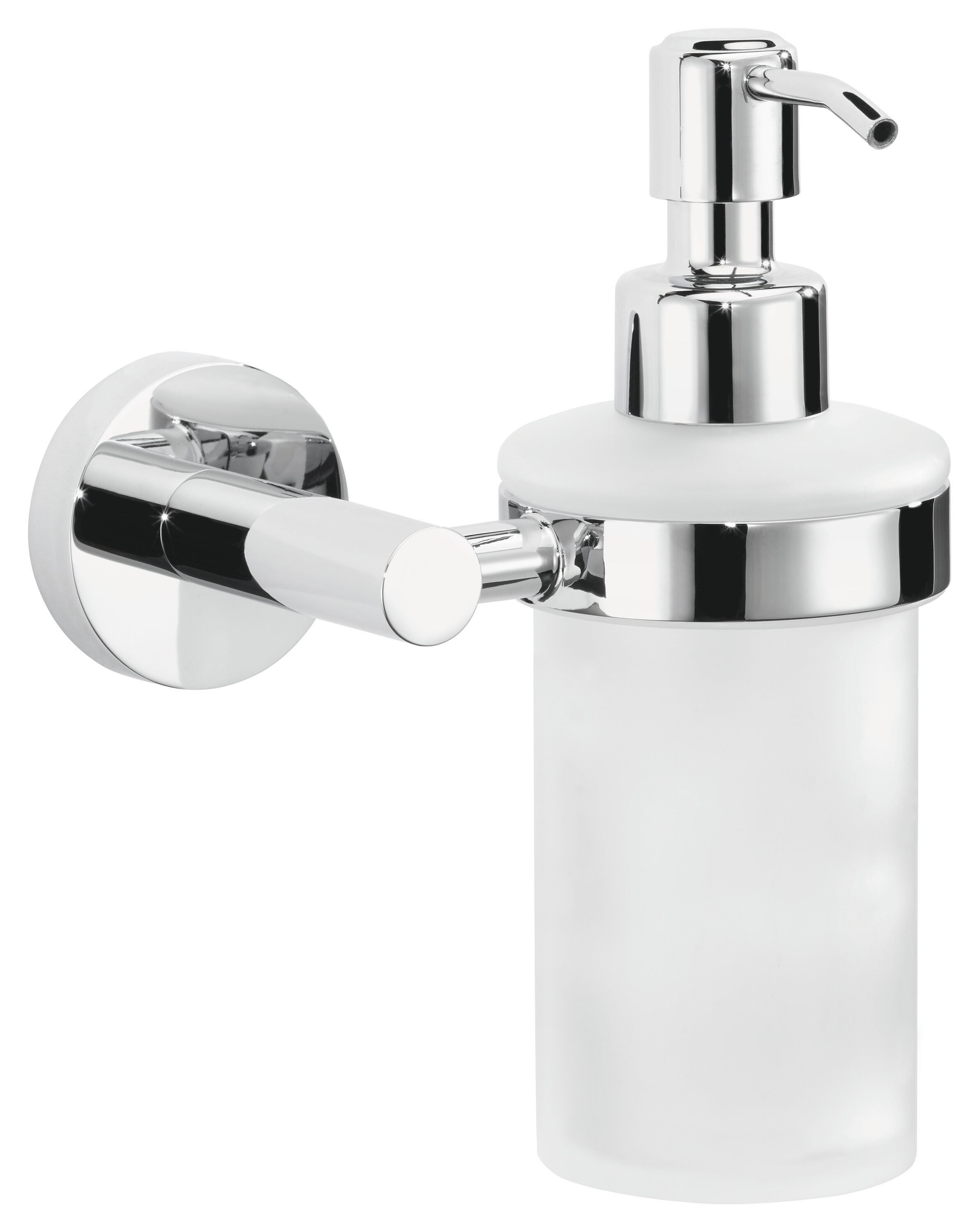 tesa Дозатори мила 1x tesa EXXCELLENT Дозатори мила, (Komplett-Set, 2-tlg), chrom-weiß 10,5 cm : 12,5 cm : 17 cm