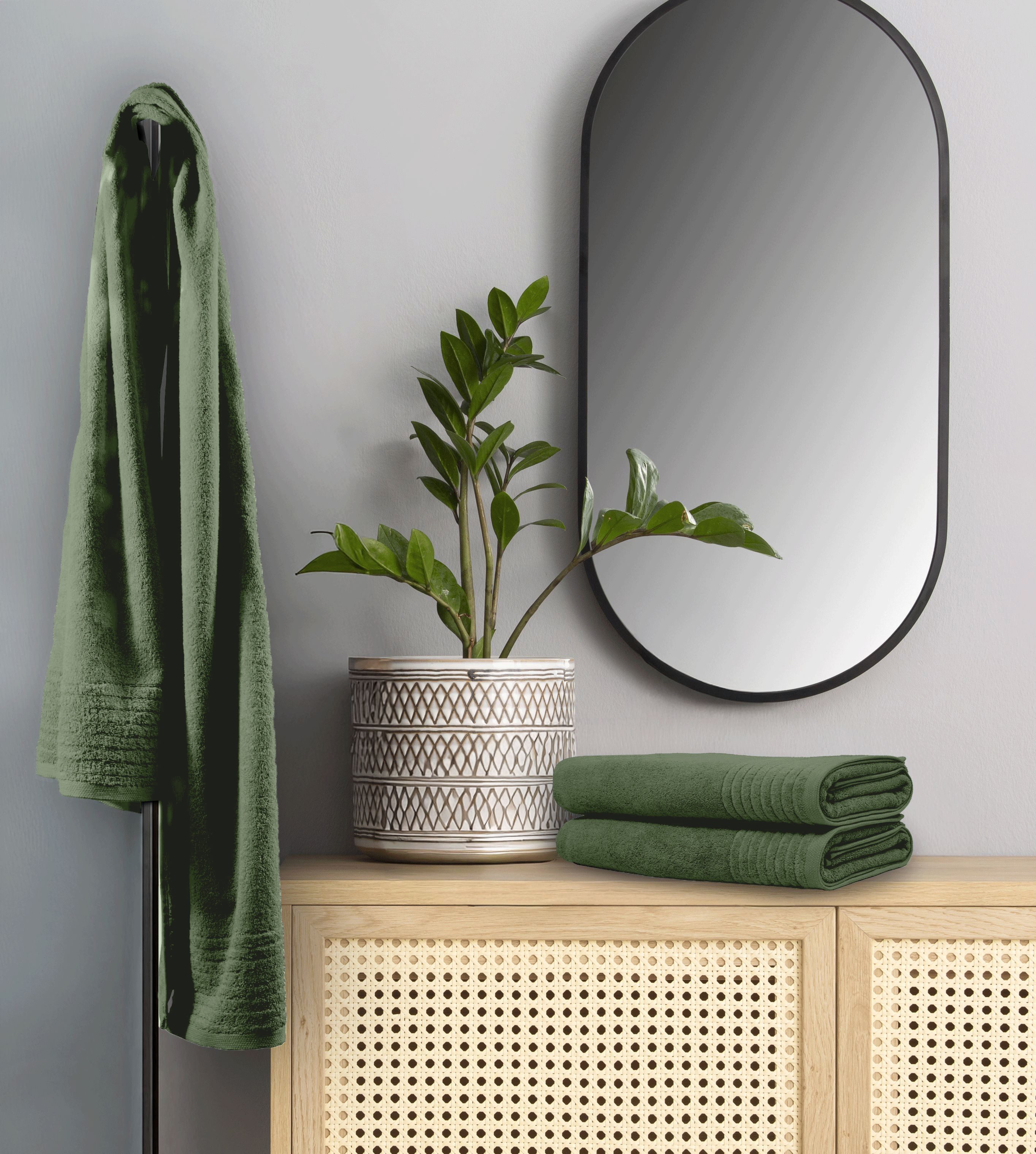 OTTO home Saunatuch Sanremo Premium, Premium Handtücher, 600 gr/m², 80x200cm, Frottier (Set, 2-St), Bordüre, einfarbig, flauschig, weich, dicke Qualität, 5 Jahr – Bild 2 von 5