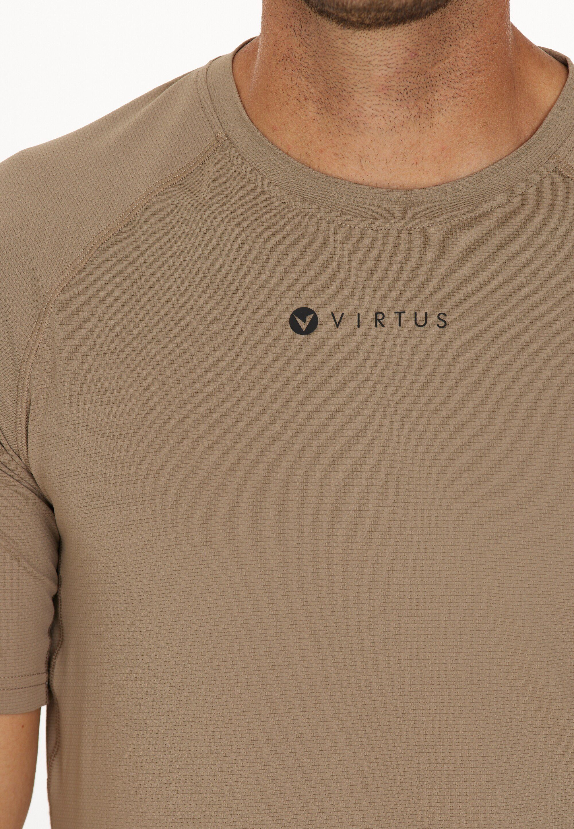 Virtus (1-tlg) Toscan Muskelshirt Silver+-Technologie hellbraun mit