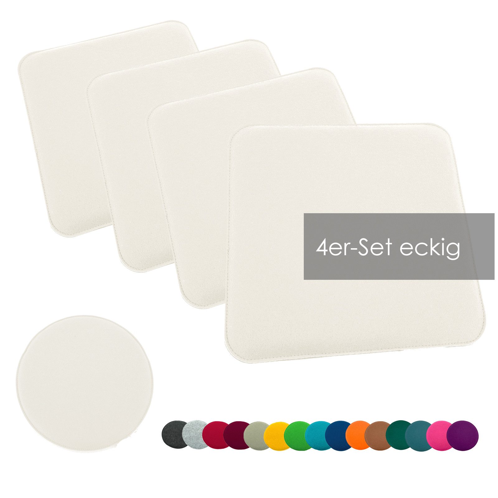 heimtexland Sitzkissen Filz Sitzauflage Stuhlkissen Bankkissen abwaschbar, günstig online kaufen