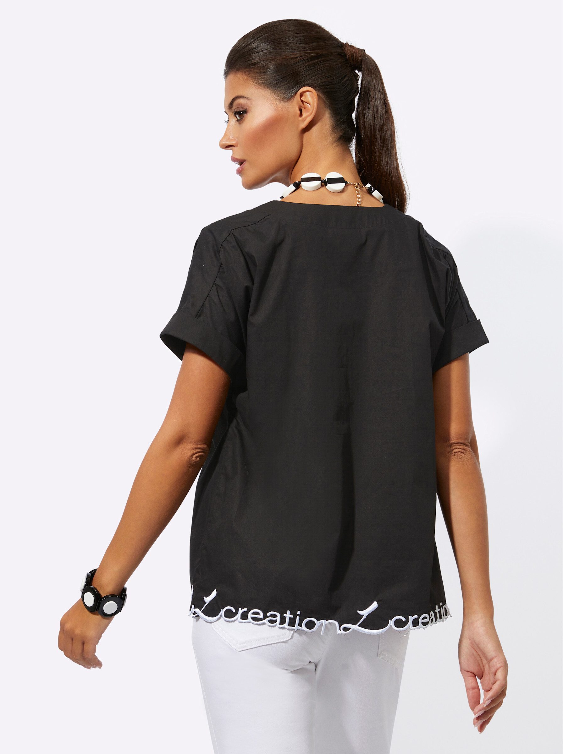 creation L Klassische Bluse Baumwollbluse .