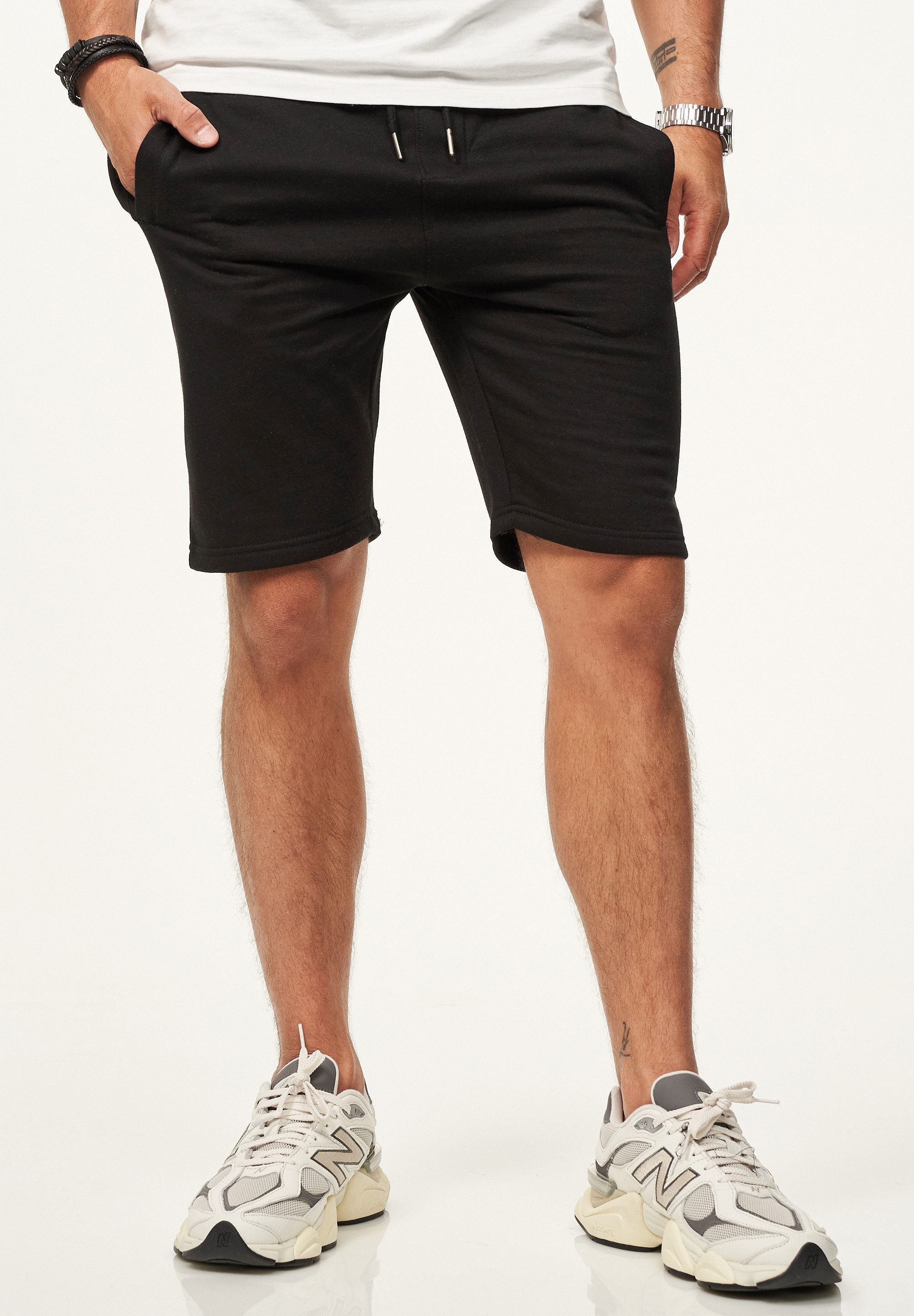 SOULSTAR Sweatshorts mit Gummibund Slim-Fit für Herren Kurze Hose Sporthose günstig online kaufen