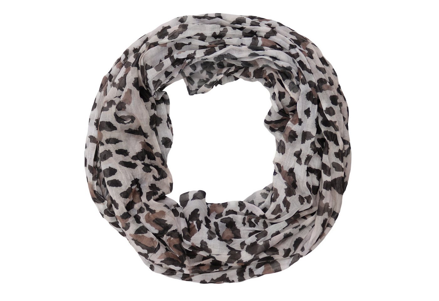 MIRROSI Loop Damen Schal mit Leopard-Muster Weich Schlauchschal, (zweimal um den Hals wickelbar, ca.45x75cm), Damen Halstuch ideal für Frühling, Sommer oder Herbst