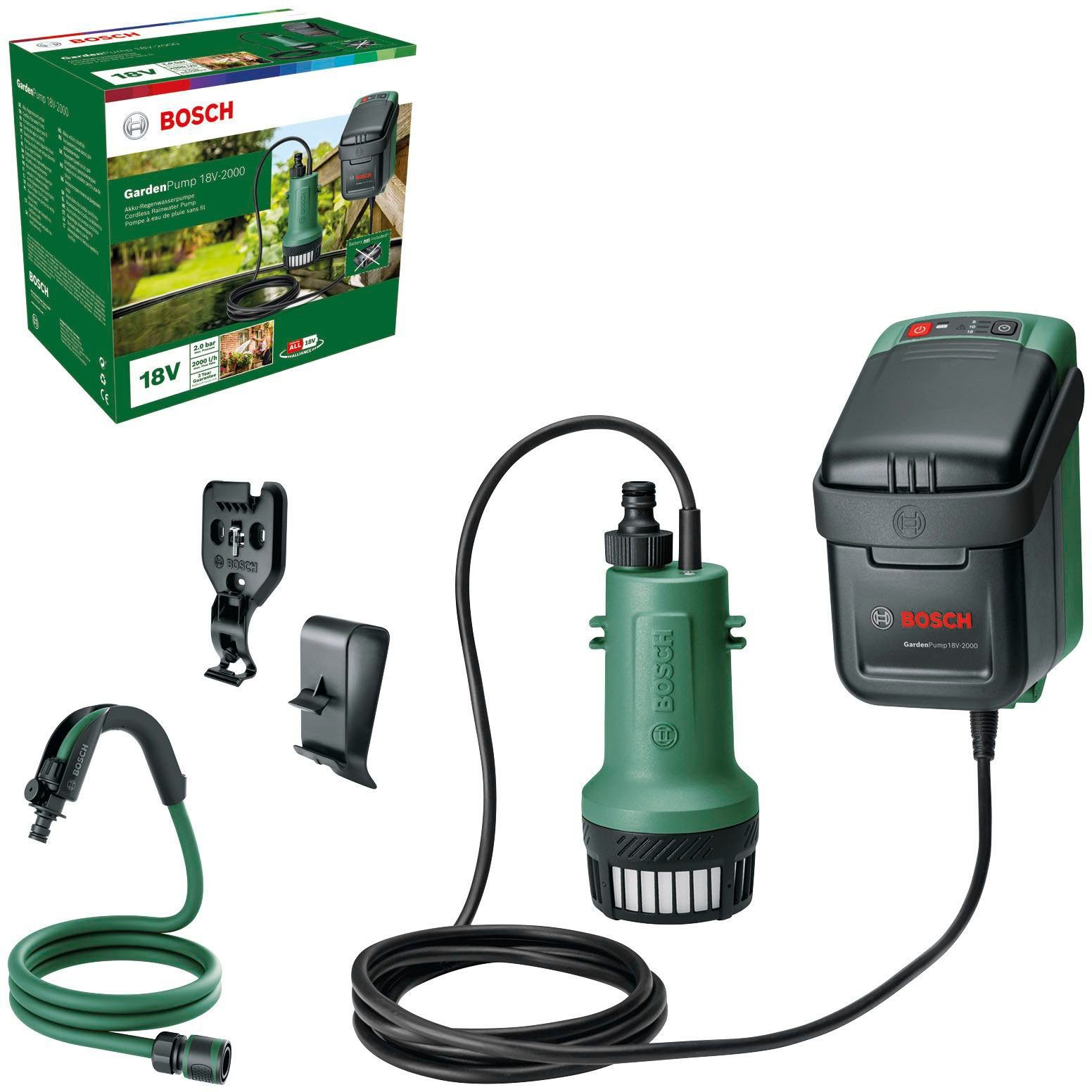 Bosch Home & Garden Akku-Gartenpumpe GardenPump 18V-2000, ohne Akku