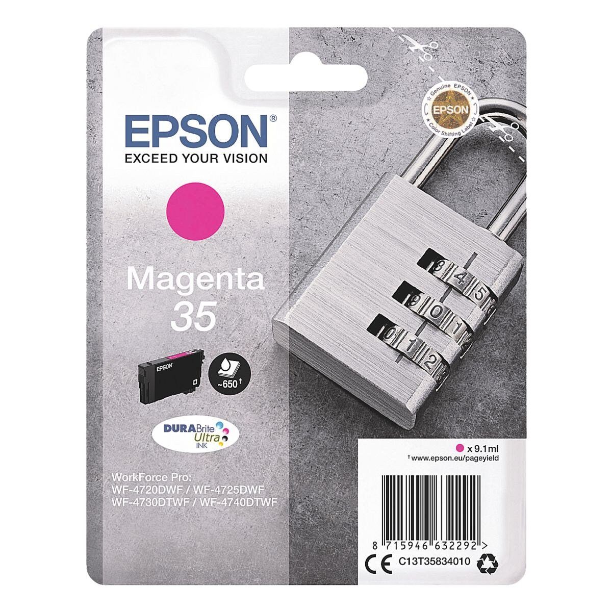 Epson 35 Tintenpatrone (Original Druckerpatrone, magenta)