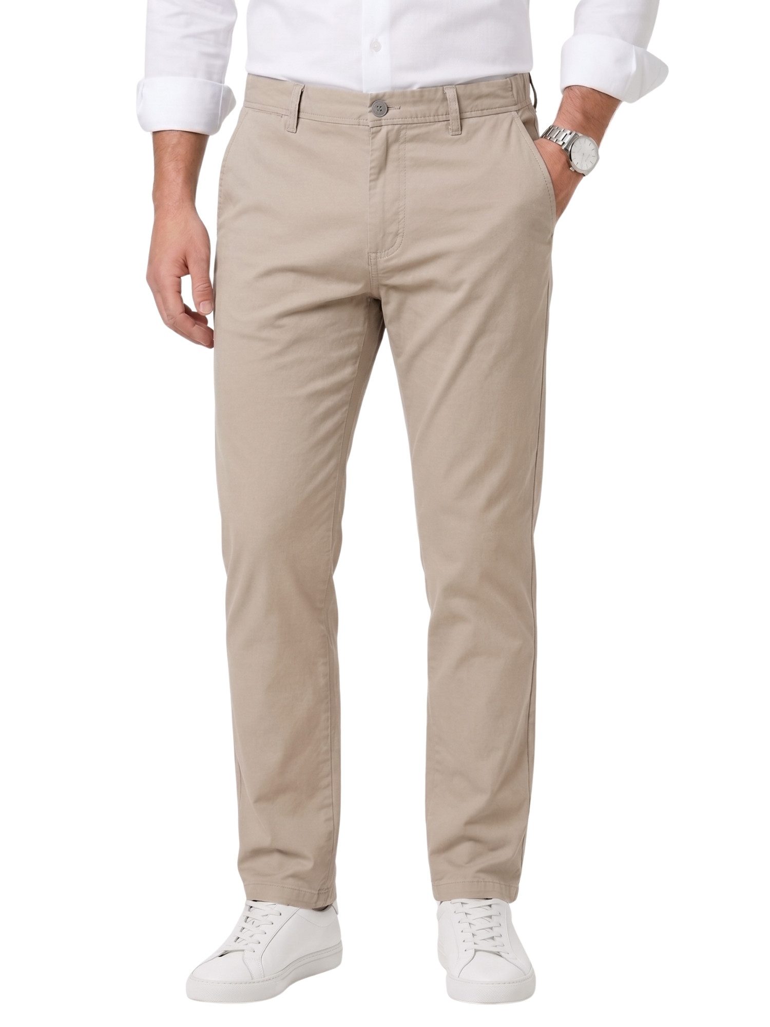 COMEOR Chinohose Urban Flex Modern Fit Baumwollhose (1 Hose) Bequeme Passform mit verstellbarem Kordelzug und praktischen Taschen