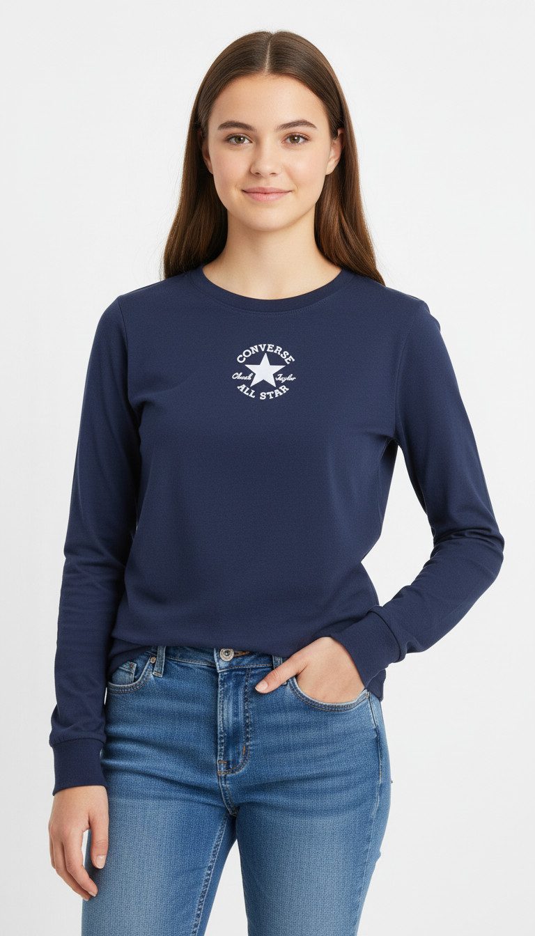 Converse Langarmshirt CNVN SUSTAINABLE CORE L/S TEE (1-tlg) für Kinder und Jugendliche, sportlicher Stil