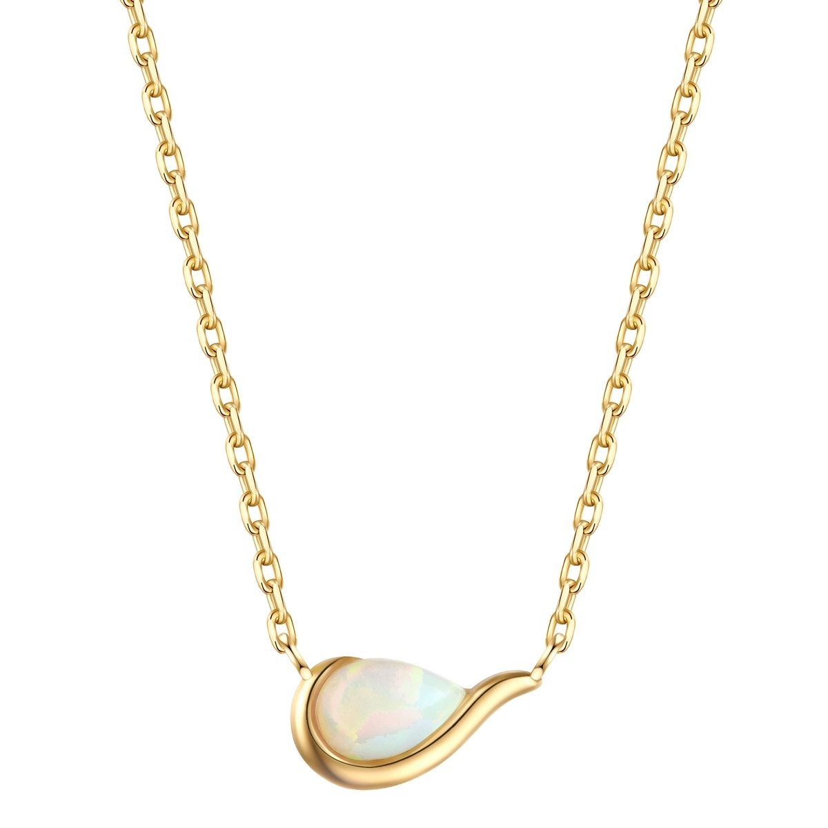 Glanzstücke München Silberkette gelbgold, mit Opal günstig online kaufen