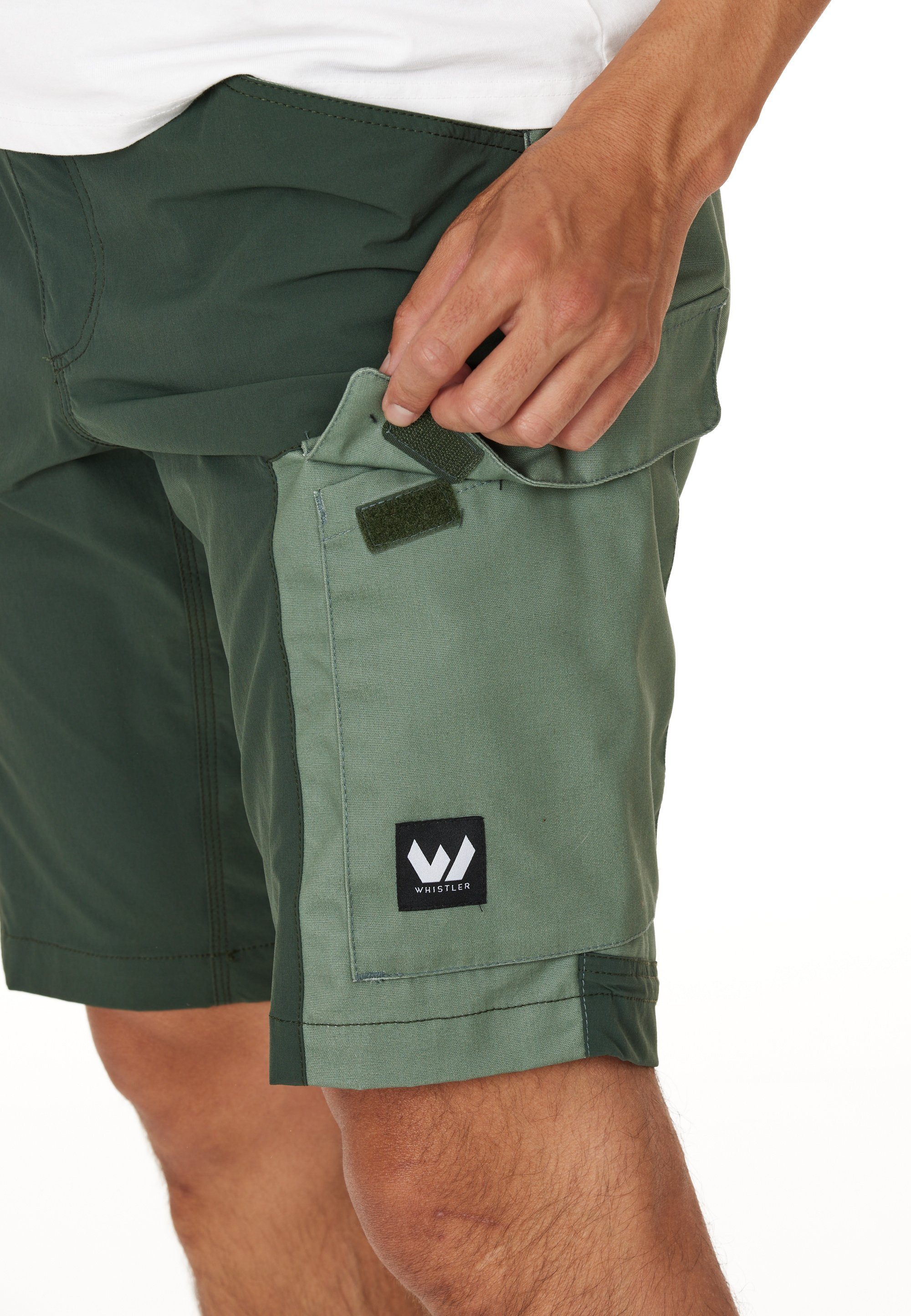 WHISTLER Shorts ROMMY mit atmungsaktivem Materialmix dunkelgrün