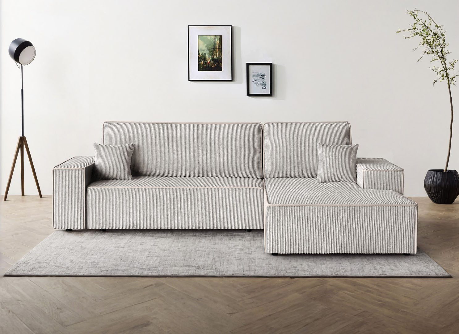 Beautysofa Ecksofa ERNI, inkl. Schlaffunktion, Bettkasten, günstig online kaufen