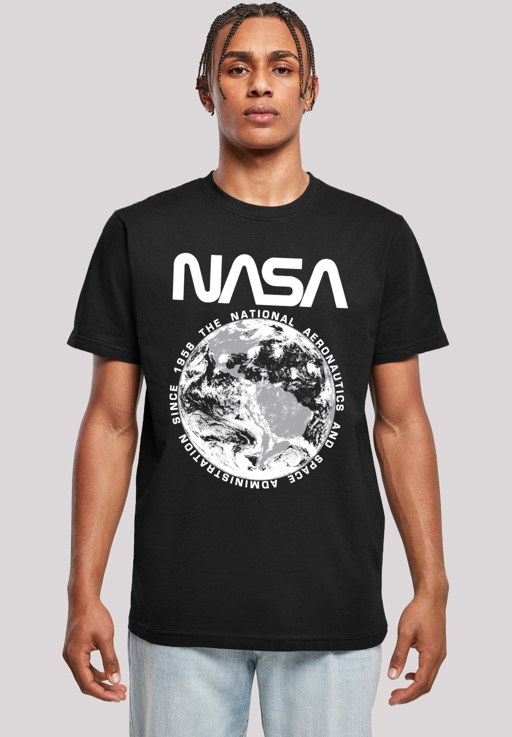 F4NT4STIC T-Shirt NASA Merch,Regular-Fit,Basic,Bedruckt Planet Earth Herren,Premium