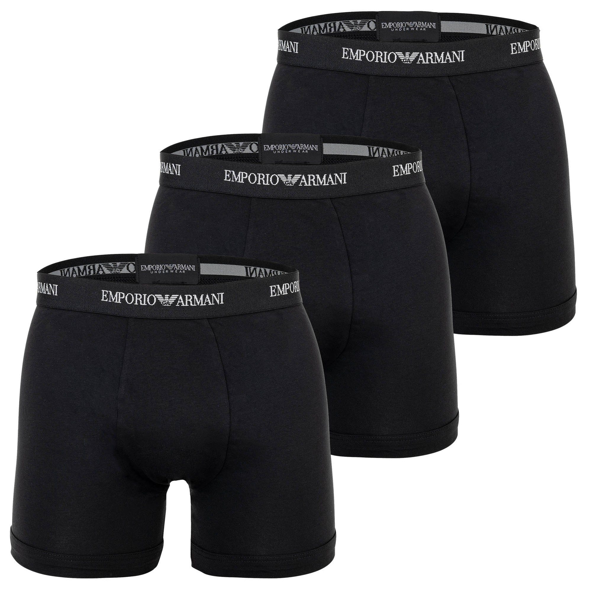 Emporio Armani Boxer Herren Boxershort 3er Pack Baumwolle CORE LOGOBAND (Packung, 3er Pack)