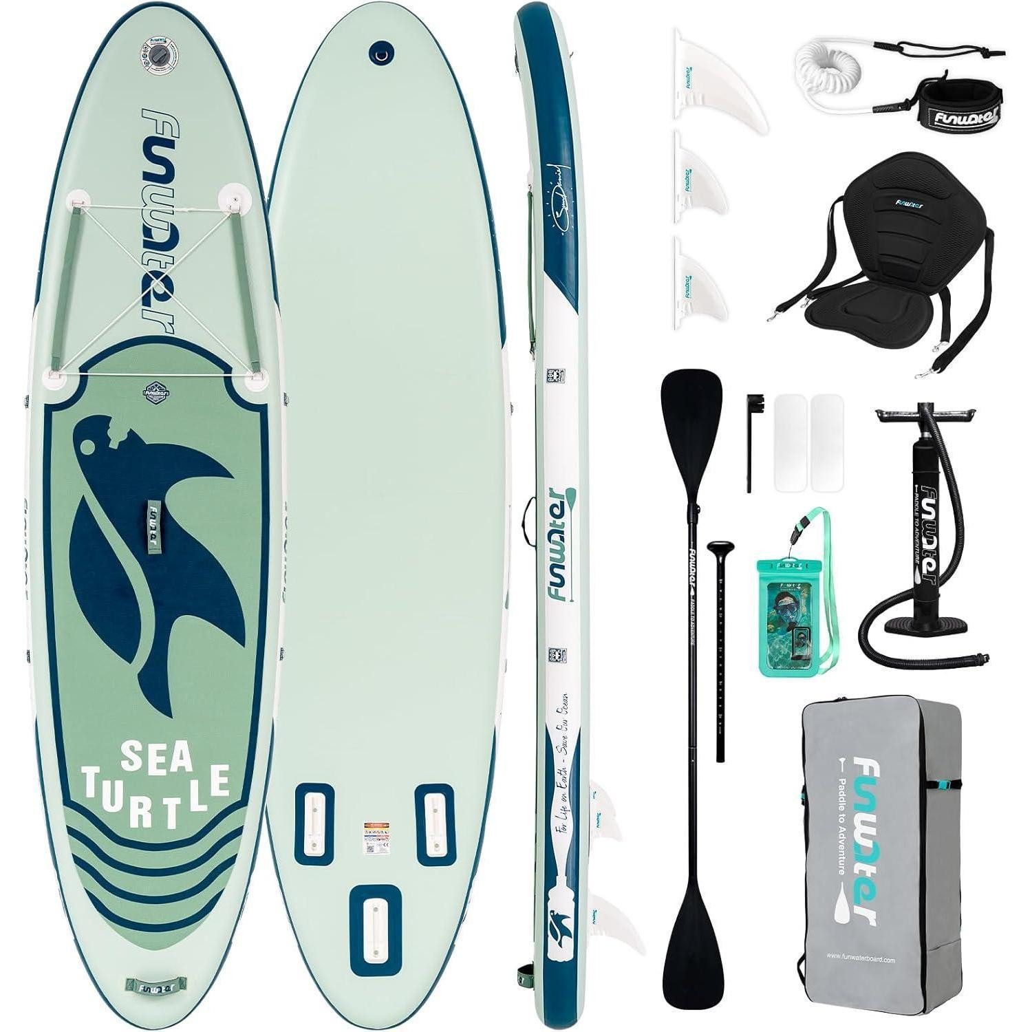 Inflatable SUP-Board Aufblasbares Stand Up Paddle Board SUP Komplettset Zubehör Paddel