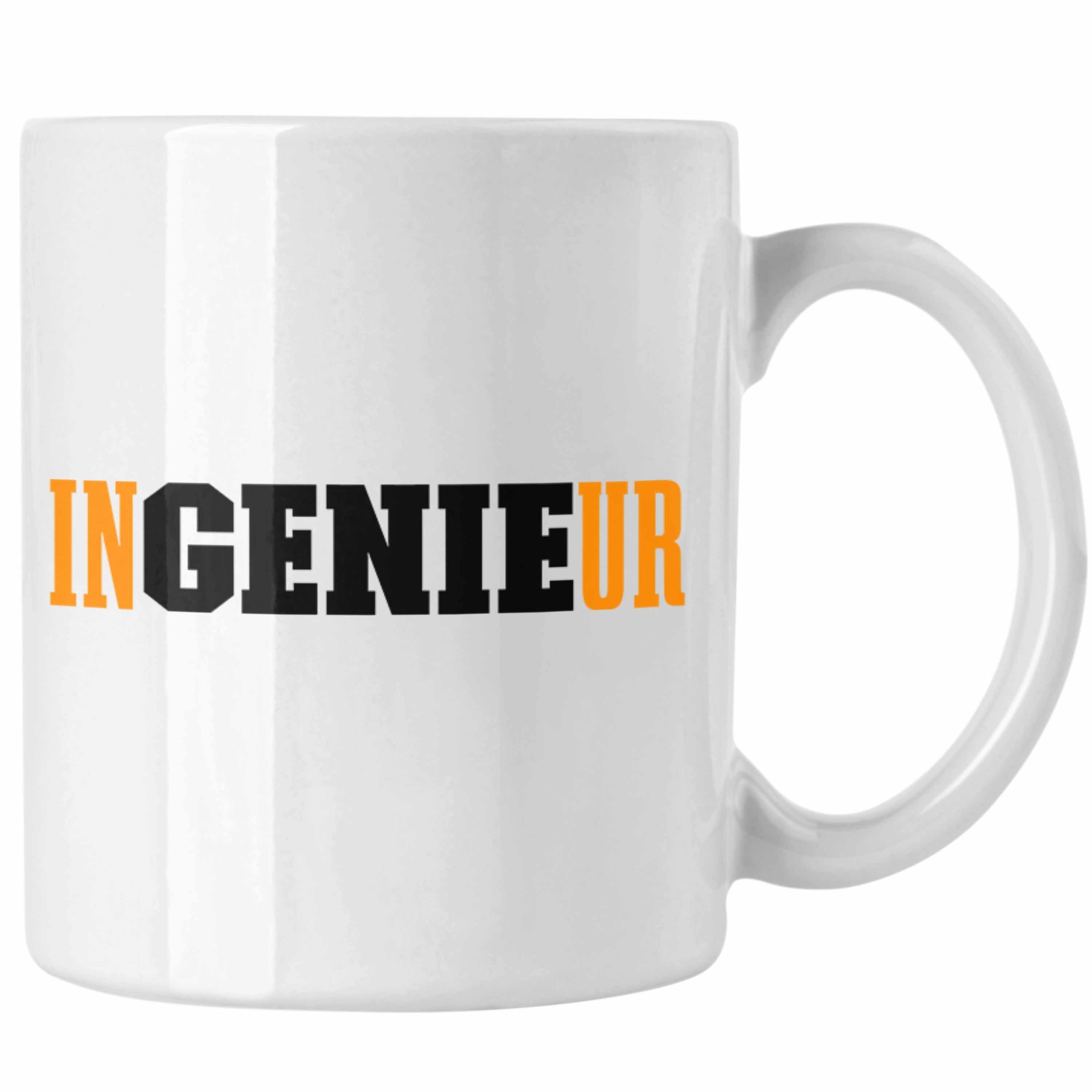 Trendation Tasse Trendation - Ingenieur Tasse Gadget Geschenk Ingeneur Kaffeetasse Geschenkidee Weiss