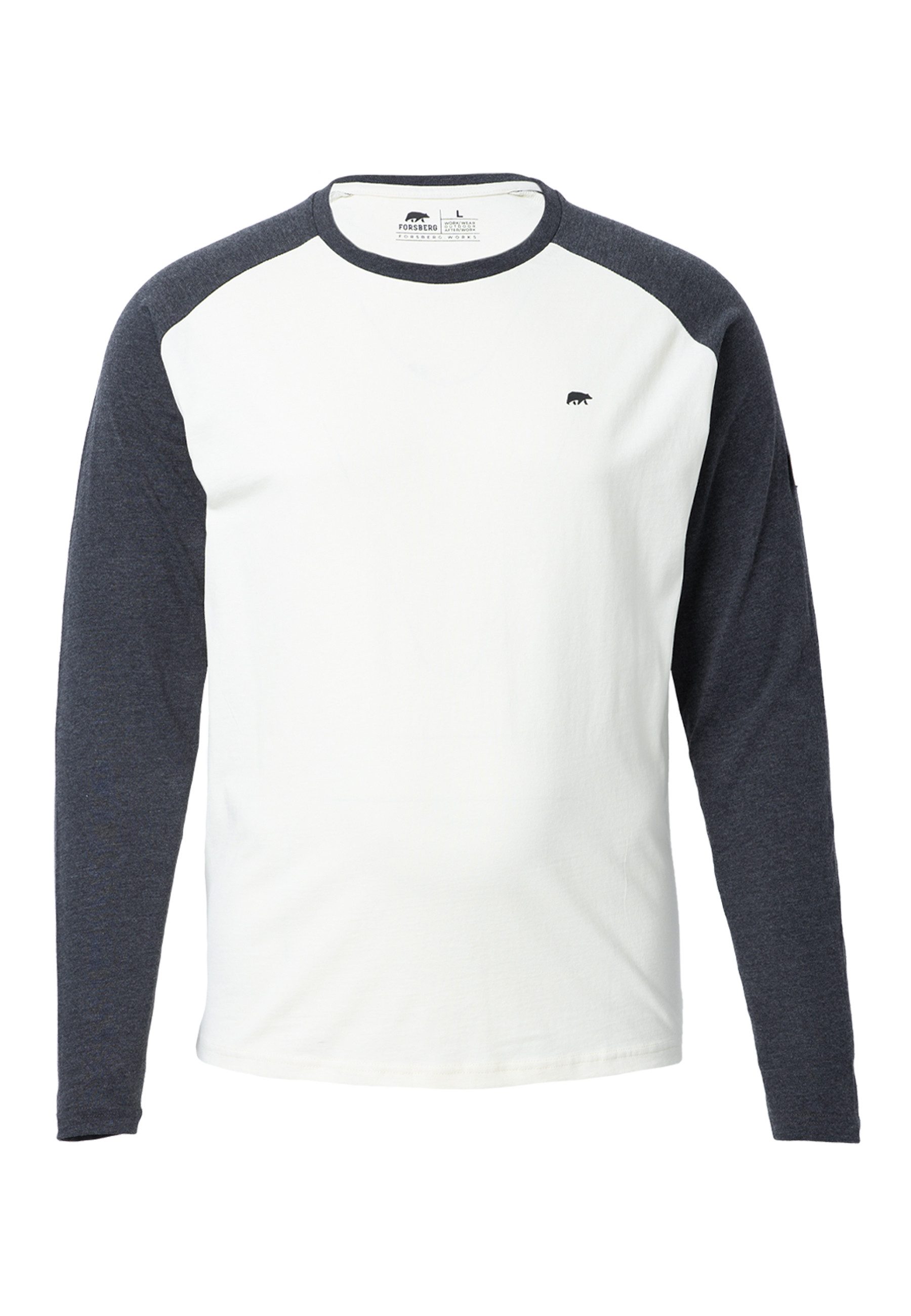 FORSBERG T-Shirt Longsleeve mit Gummi-Patch günstig online kaufen