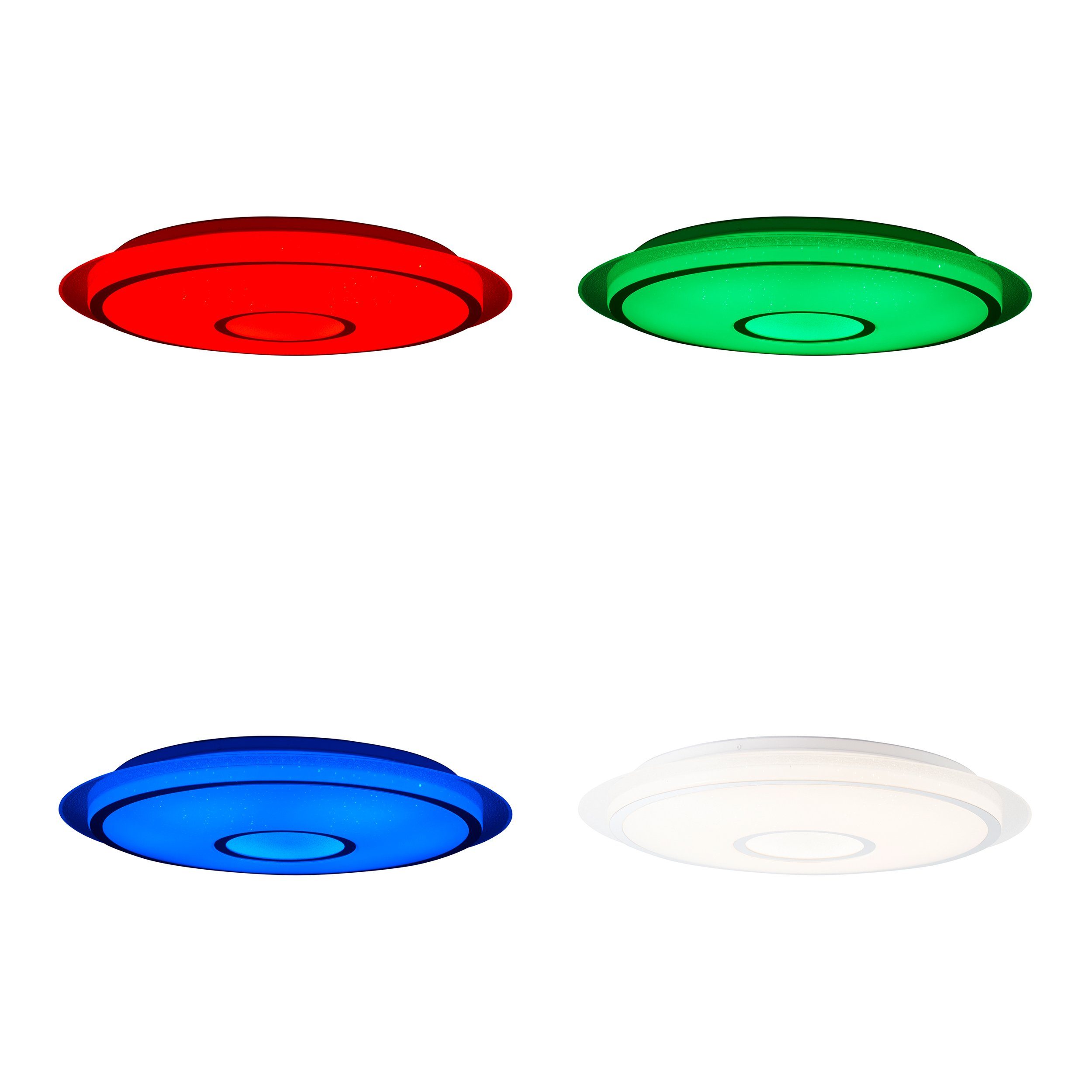 integriert, kaltweiß, LED dimmbar, CCT, warmweiß LED fest Lightbox RGB, Sternenglanz Ø RGB cm, LED lm, Deckenleuchte, 3100 - 56 Deckenlampe,