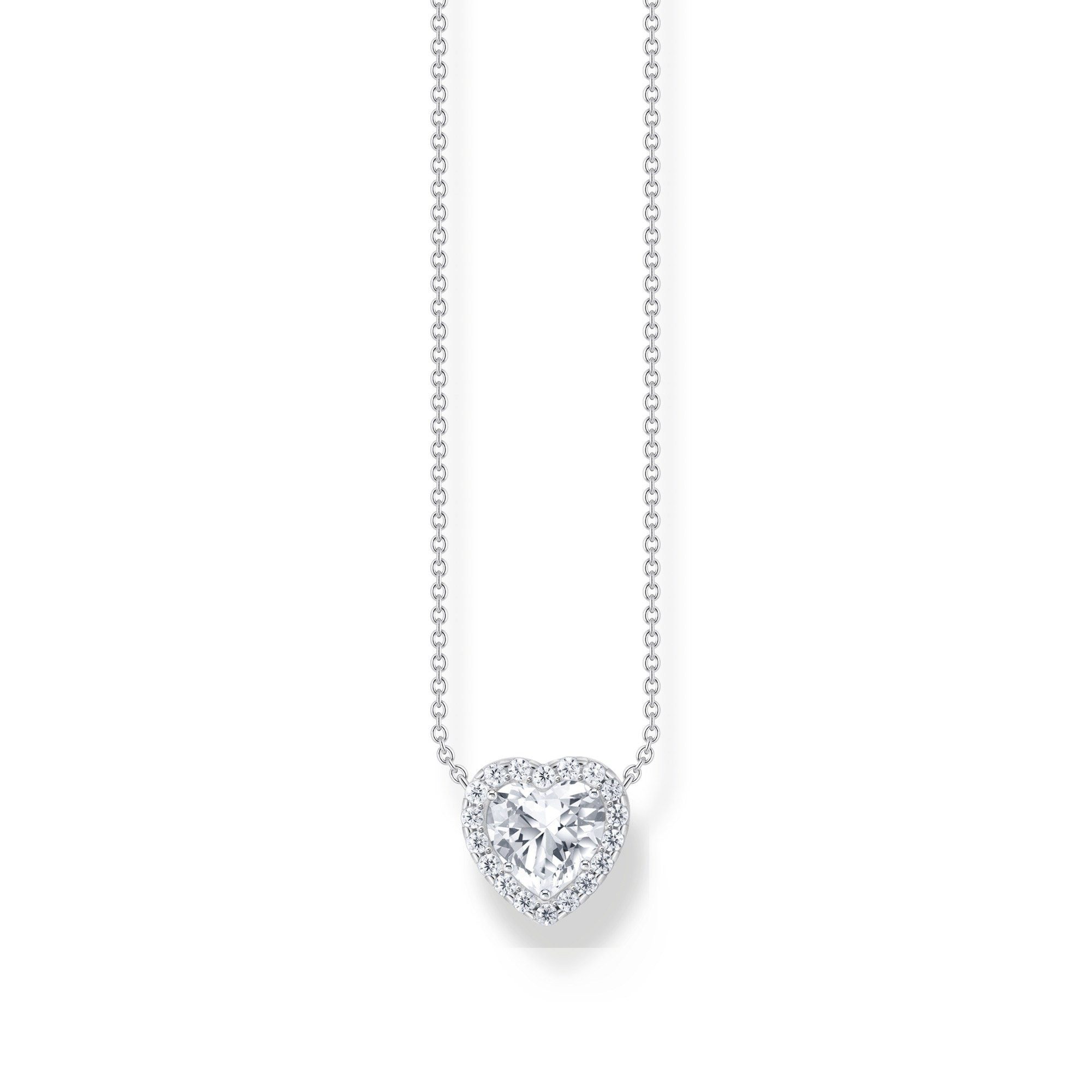 THOMAS SABO Kette mit Anhänger Herz Sil...