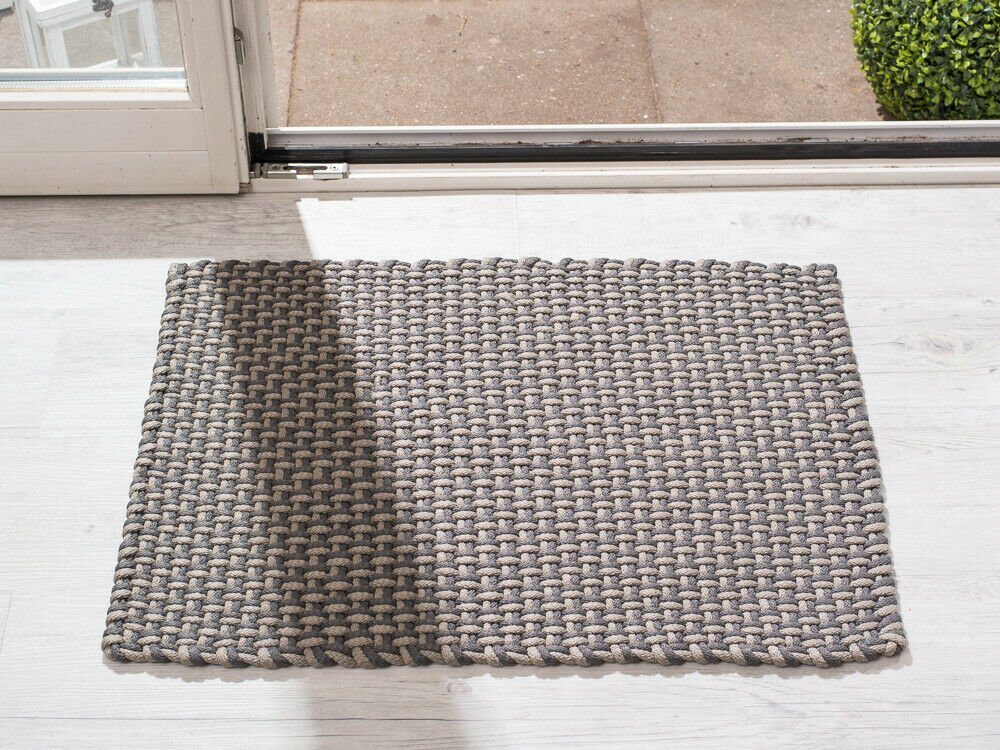 Teppich Pad Fußmatte POOL Stone Grau / Sand 52x72 cm, PAD