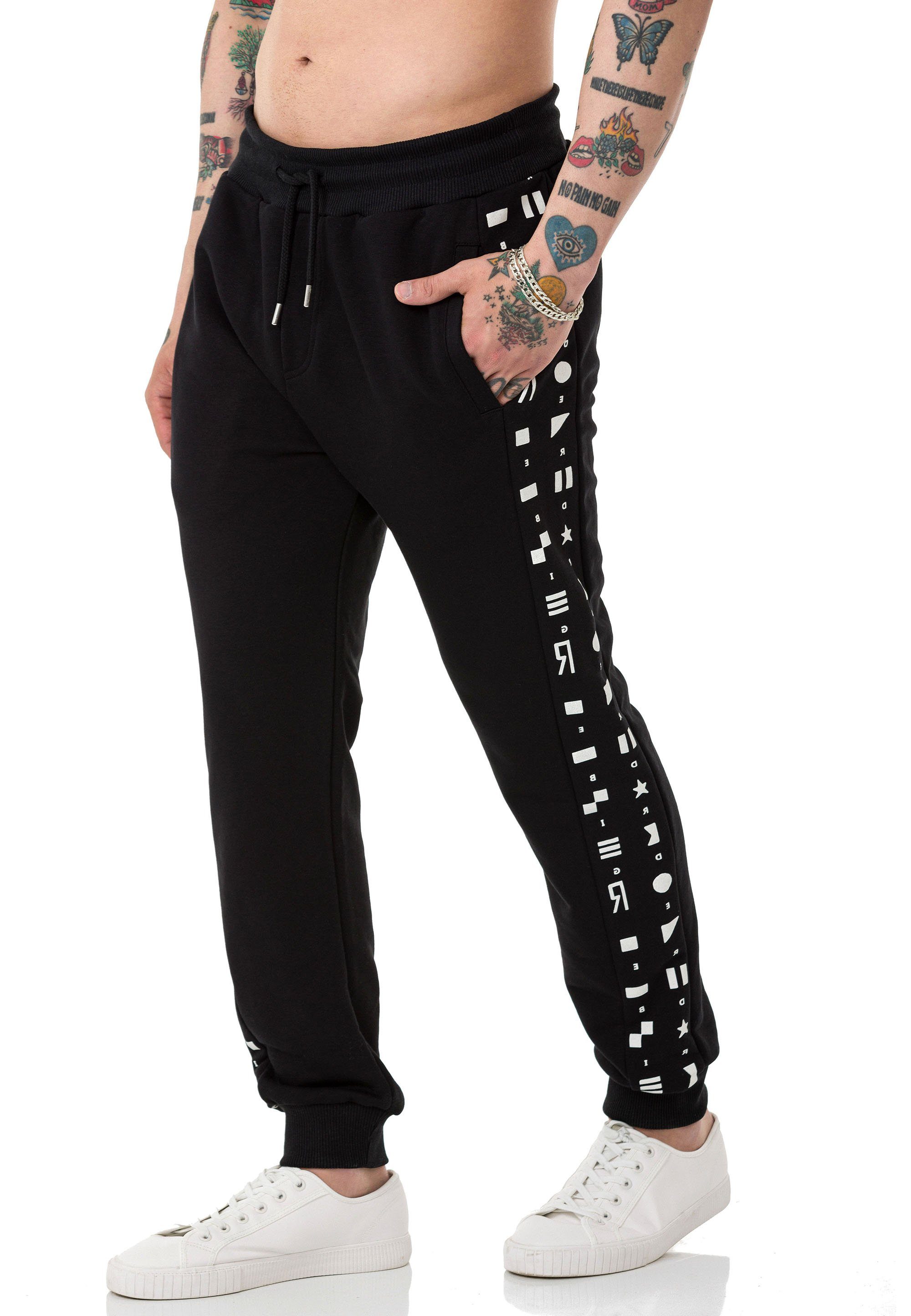 Jogginghose Sweatpants Geometric Shapes Print