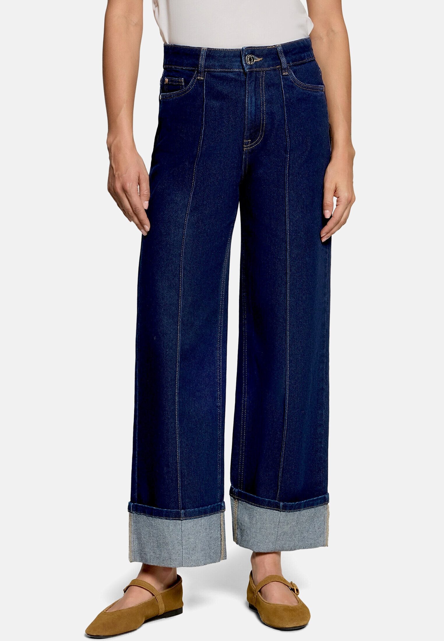 Zero Weite Jeans Damen Look-Jeans mit Biesen Style Witney – Bild 2 von 5