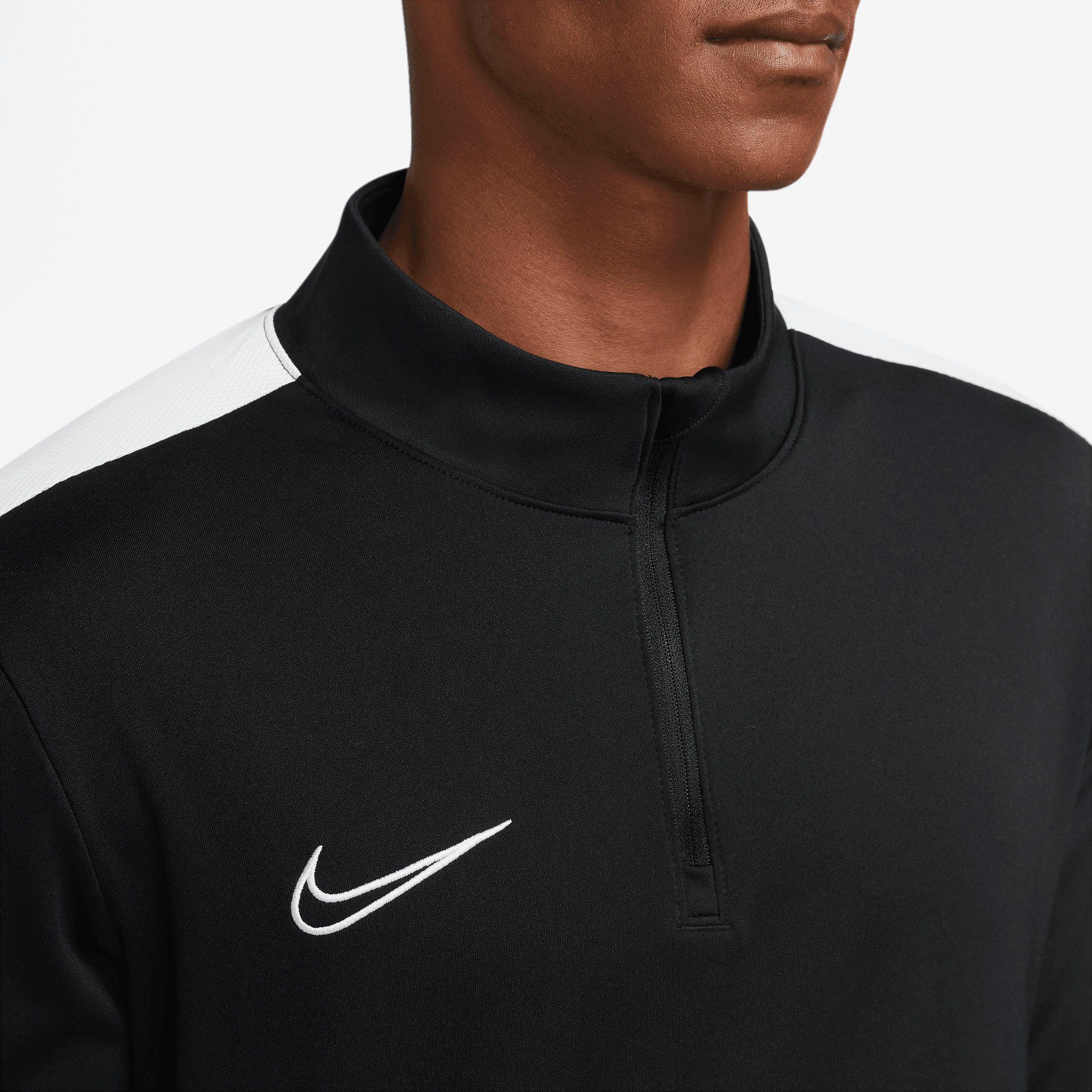 Men's Dri-FIT Nike Soccer Academy Top BLACK/WHITE/WHITE Drill Funktionsshirt