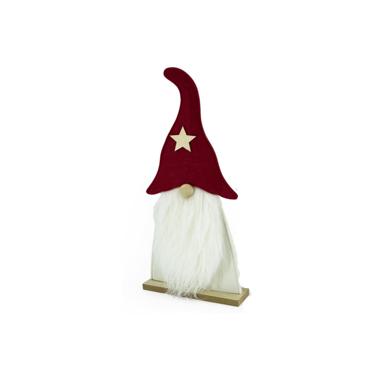MARELIDA Weihnachtsfigur Wichtel Dekofigur stehend Weihnachtswichtel mit Bart und Mütze (1 St)