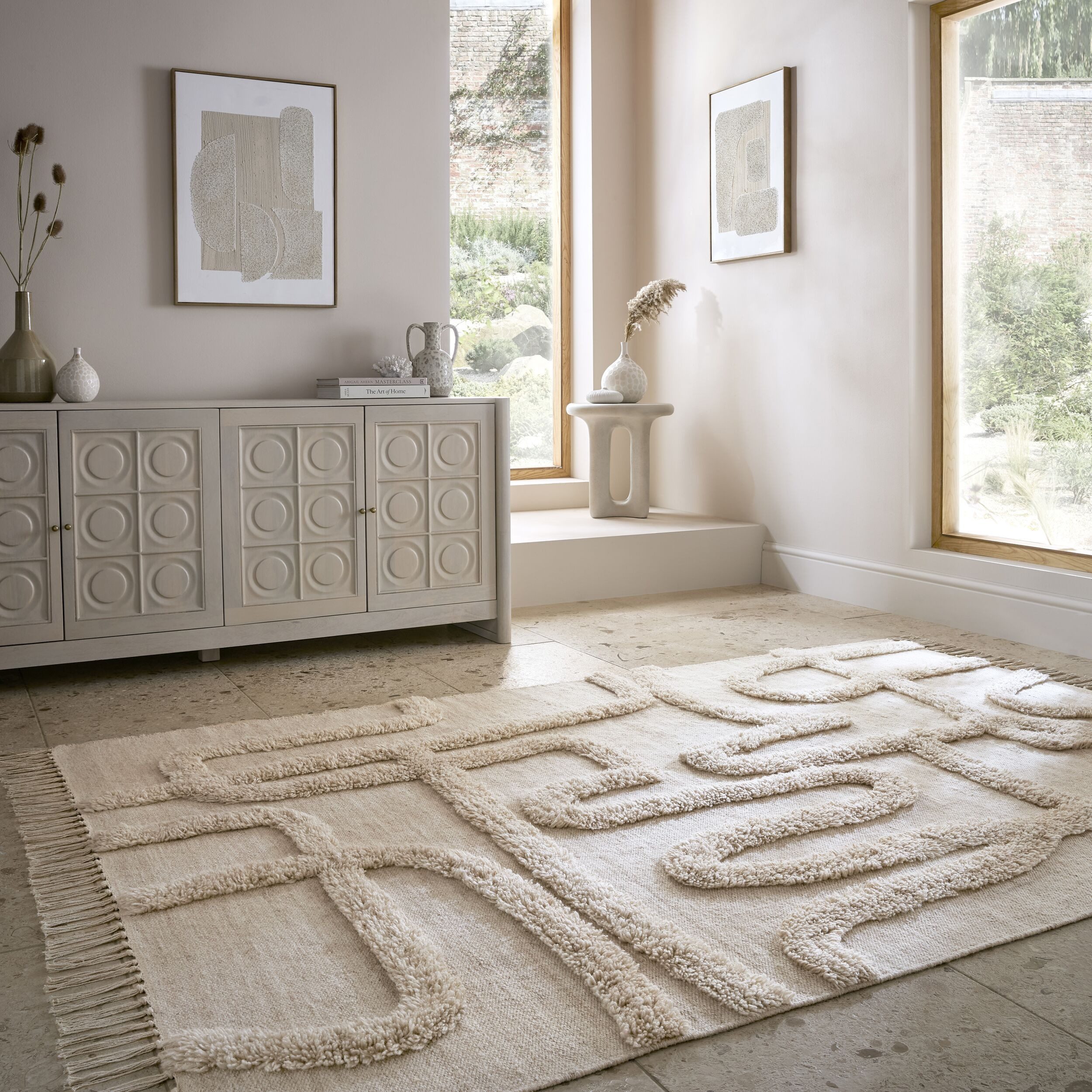 FLAIR RUGS Teppich Loma, rechteckig, Höhe: 20 mm, mit Fransen