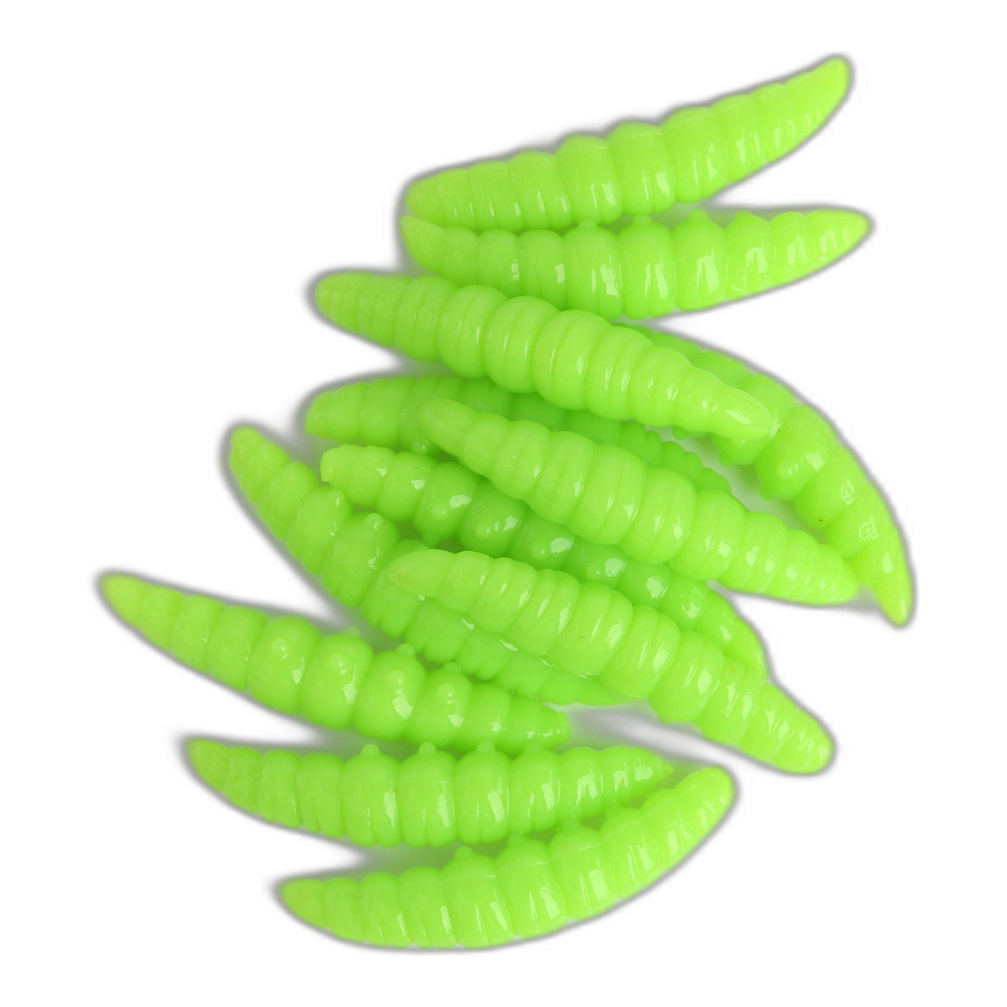 Kunstköder Auftriebsköder Bienenmade BigBig 12 Stück 4 cm chatreuse Aroma: Käse