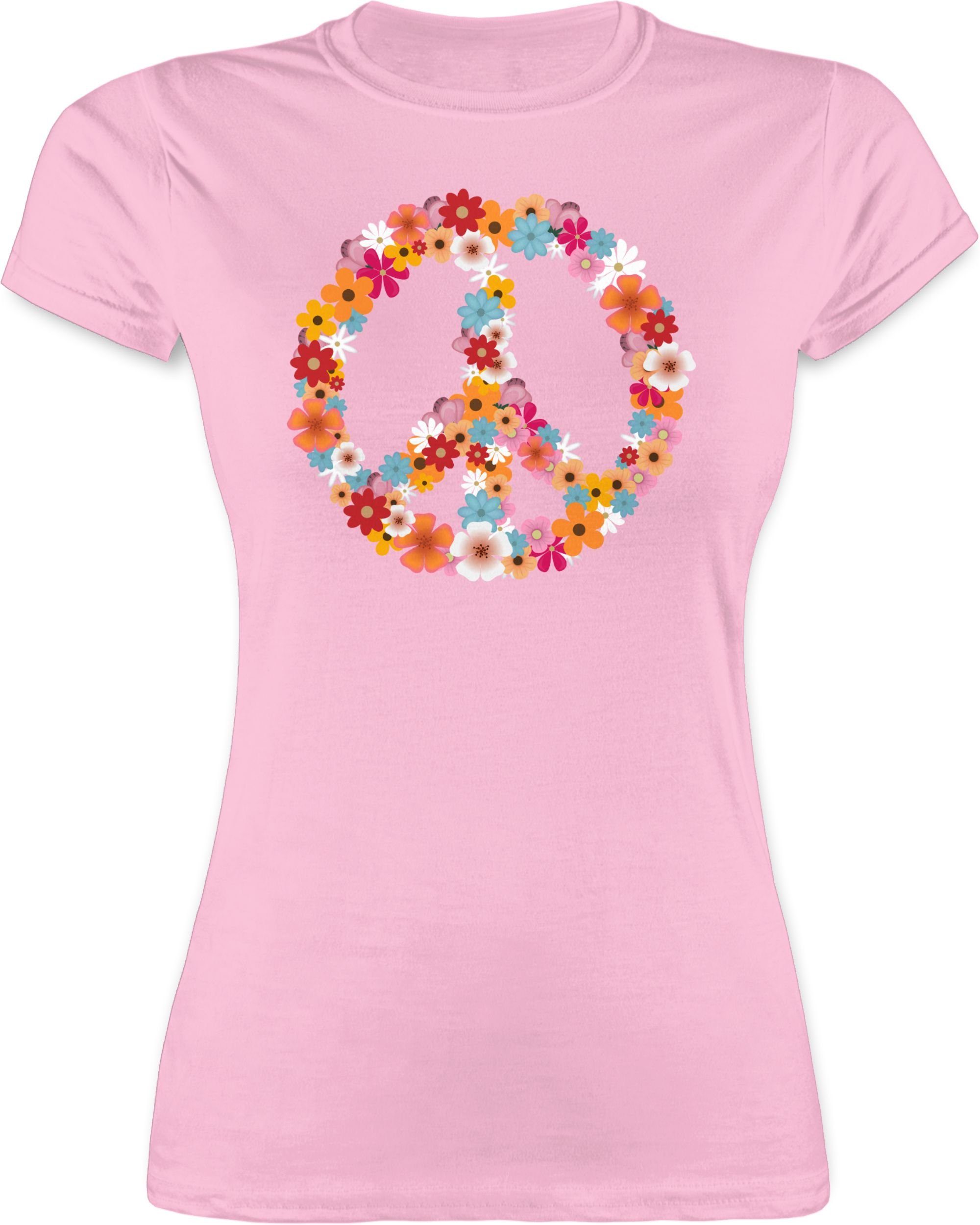 Shirtracer TShirt »Peace Flower Power Sprüche Statement mit Spruch