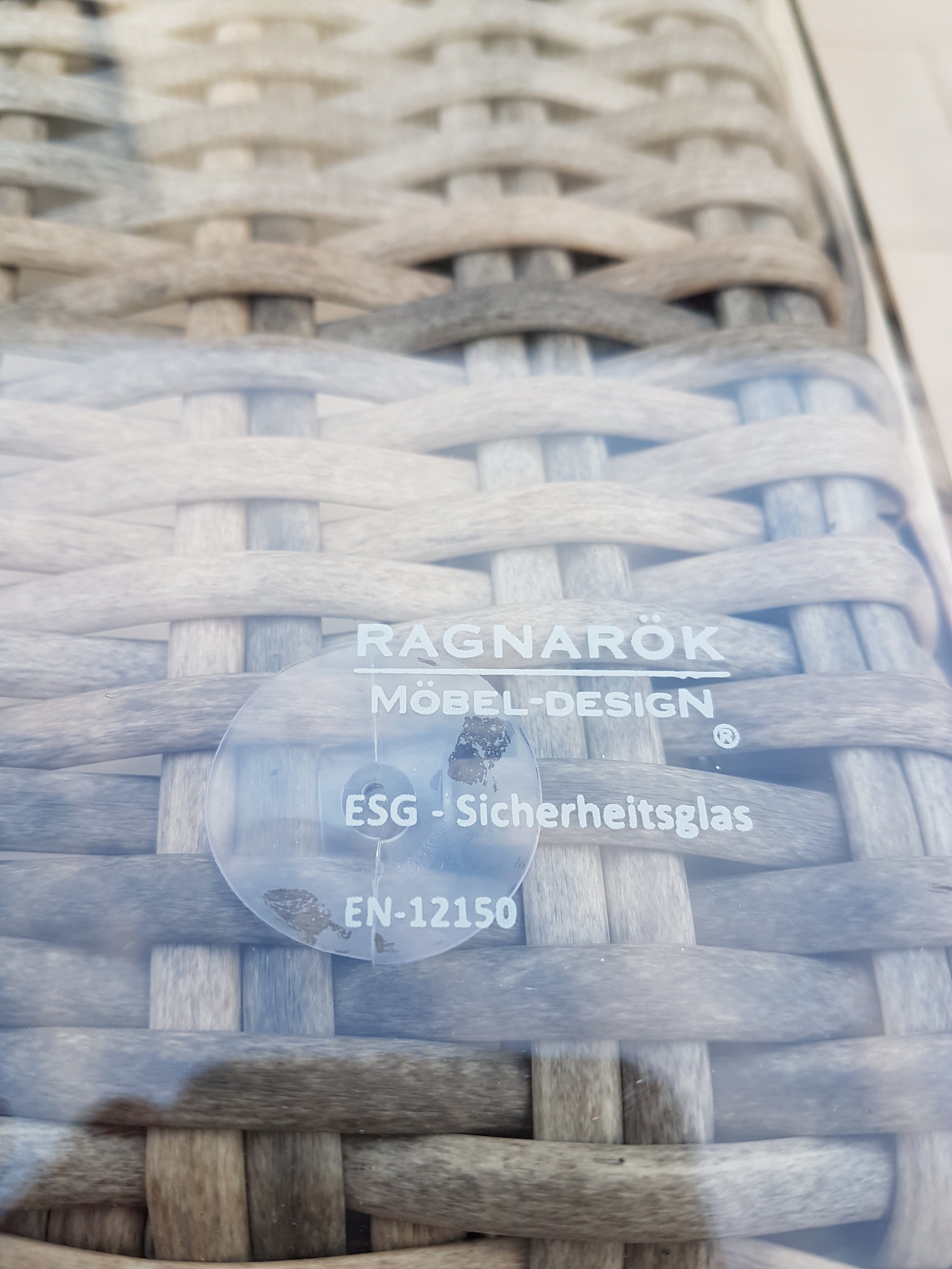 Ragnarök Möbel-Design Garten-Essgruppe HEIMDALL Esstisch Set 2+2, (Set, Polyrattan, Alu), 10 Jahre Garantie auf UV Beständigkeit des Polyrattan, Würfelsystem