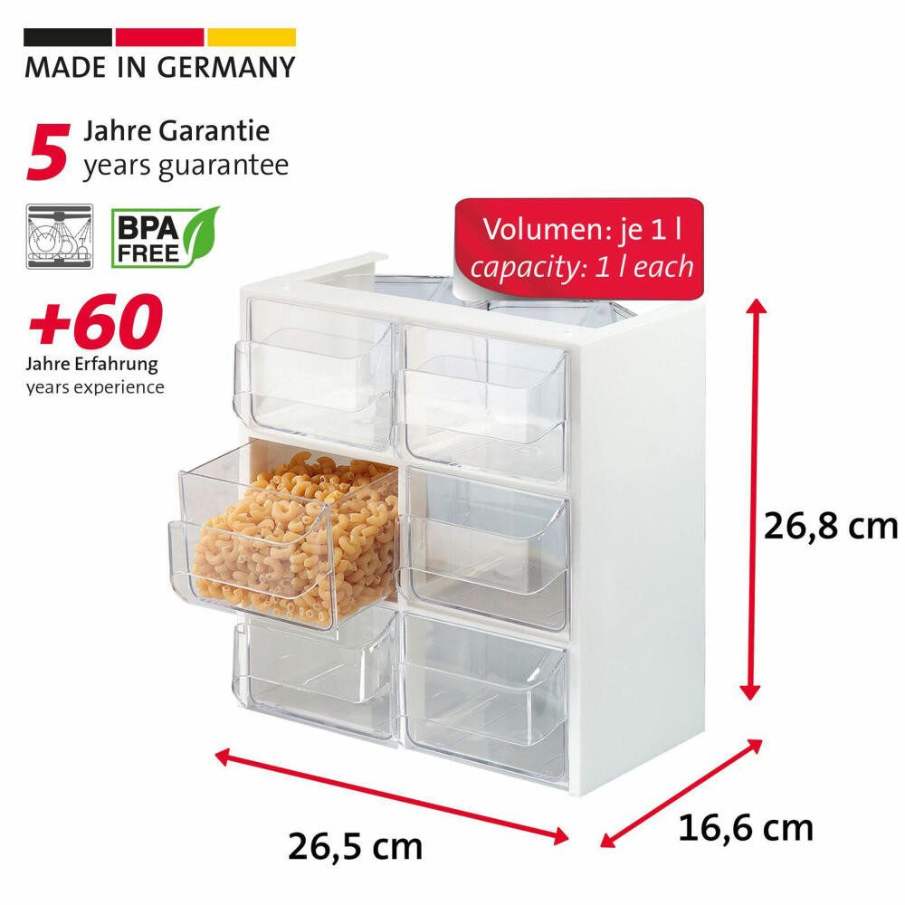 WESTMARK Vorratsdose Schüttengehäuse mit 6 Schütten »Venezia«
