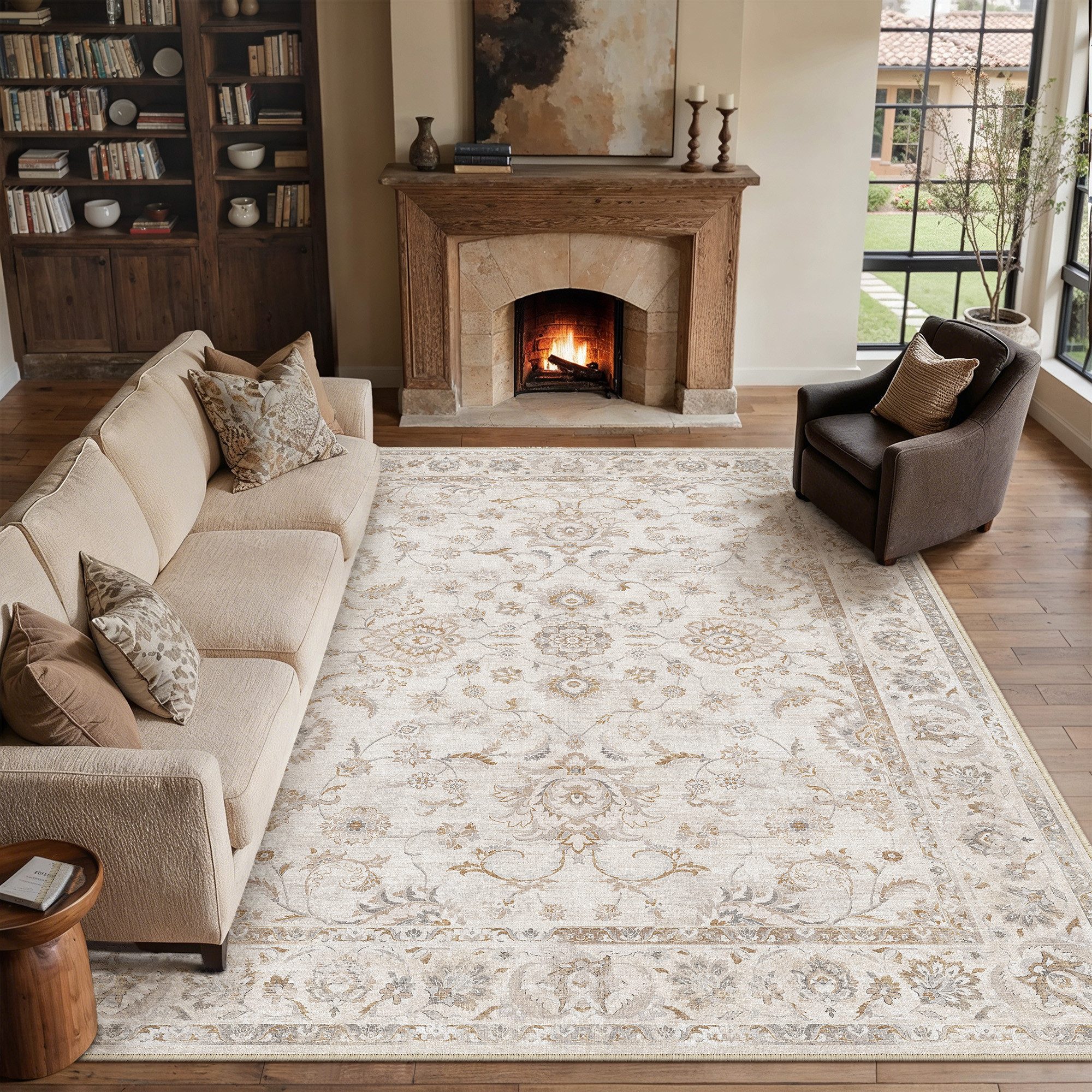 PURECOZY Teppich Kurzflor, weich & rutschfest, waschbar für Wohnzimmer und Schlafzimmer, Rechteckig, Höhe: 5 mm, Verfügbare Größen: 120x180, 160x230, 200x300, 300x400 cm