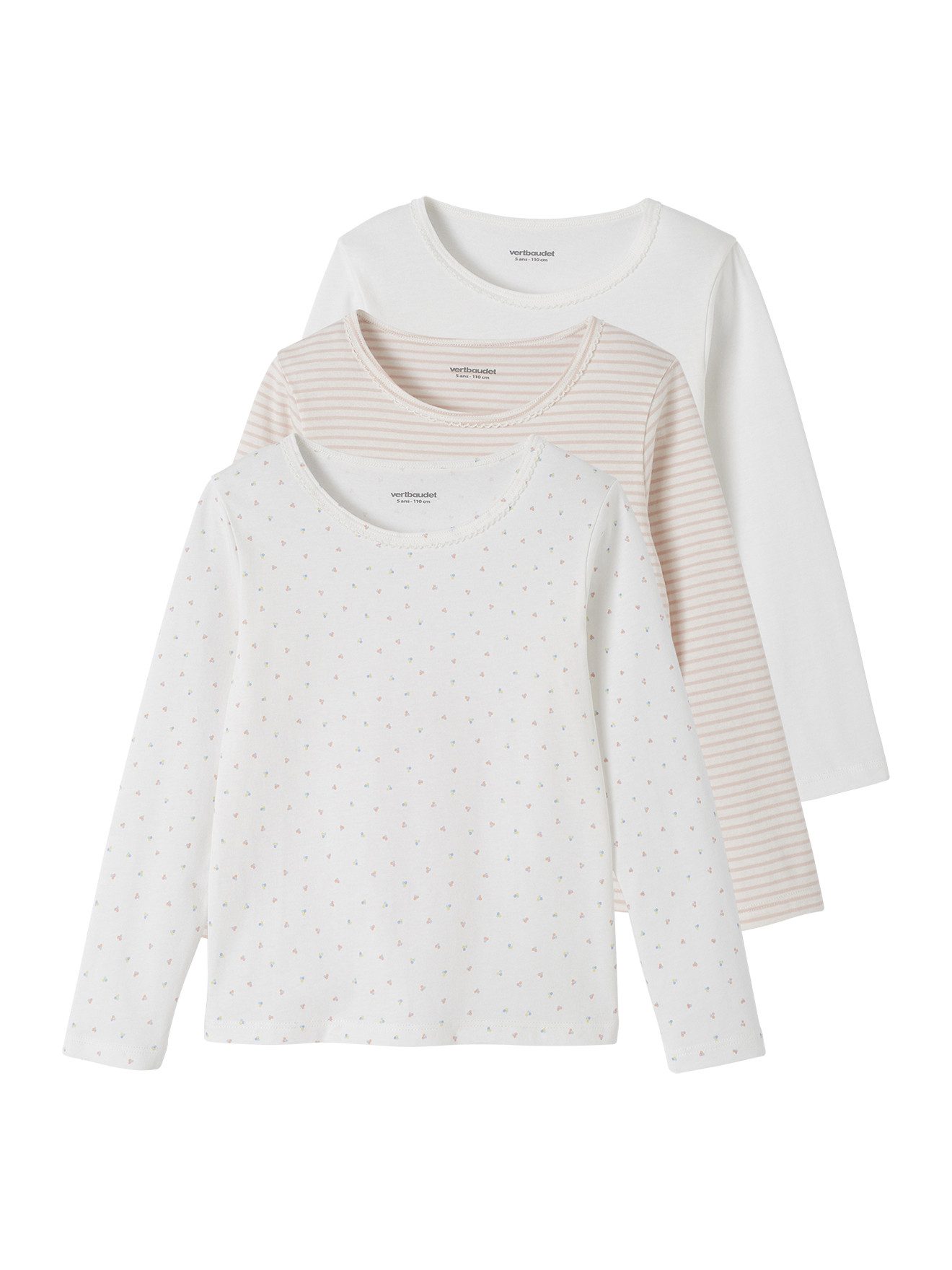 Unterhemd 3er-Pack Mädchen Shirts BASIC