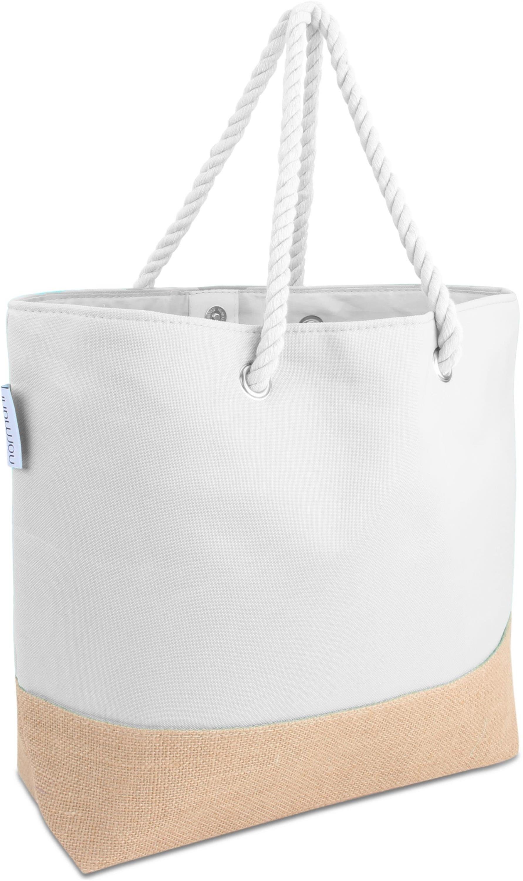 normani Strandtasche Bequeme Sommer-Umhängetasche, Summer Strandtasche, als Love White/Gold tragbar Henkeltasche Schultertasche