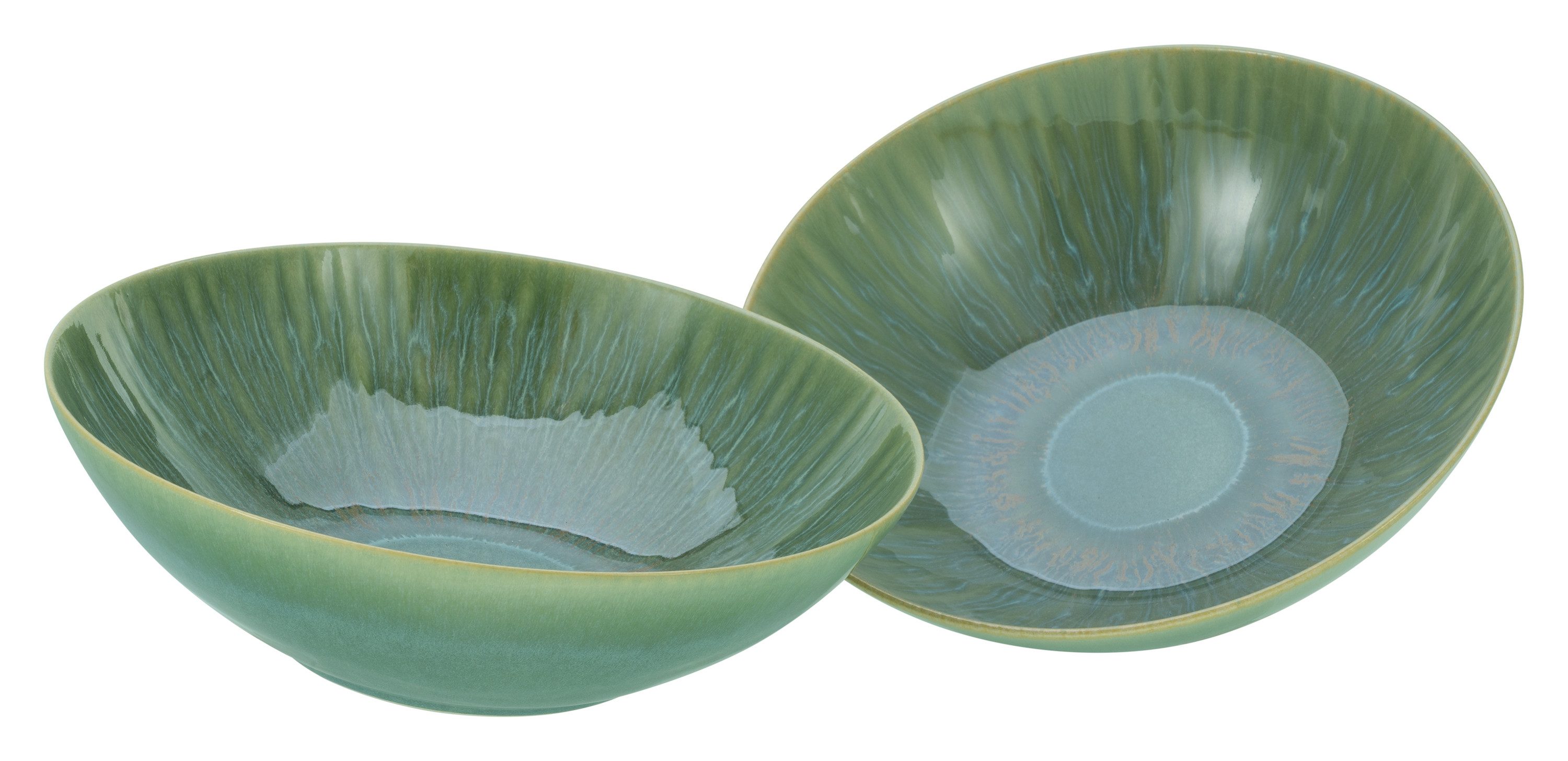 CreaTable Schüssel Sea Breeze Mint, Steinzeug, (Set, 2-tlg)