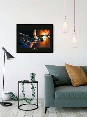 Komar Poster Star Wars Classic RMQ Endor Orbit War, Star Wars (1 St), Kinderzimmer, Schlafzimmer, Wohnzimmer