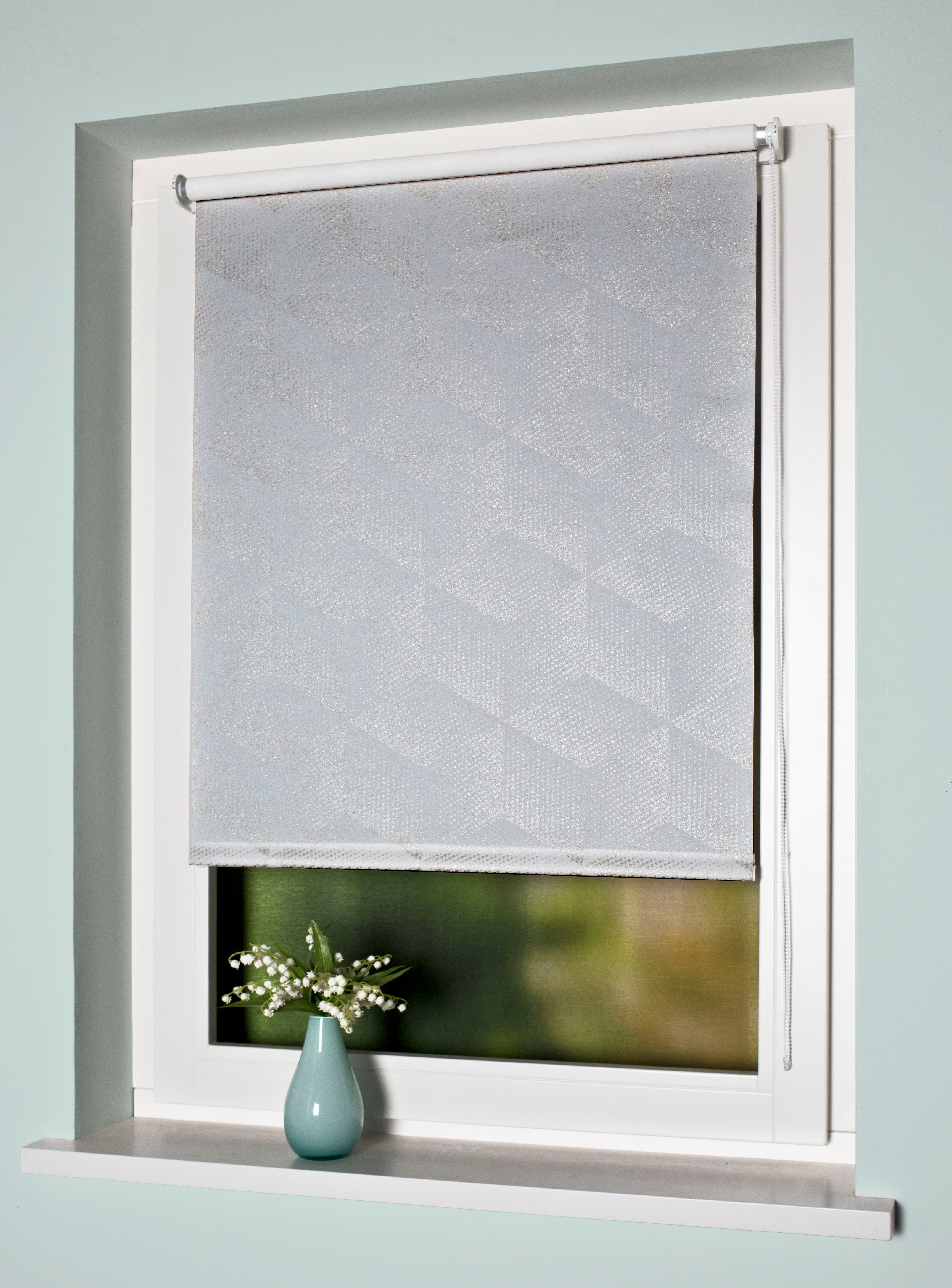 HOME WOHNIDEEN Raffrollo TRIAGO, mit Paneelwagen, freihängend, Kettenzugrollo TRIAGO bedruckt