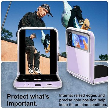 CoolGadget Handyhülle Transparent Ultra Slim Case für Samsung Galaxy Z Flip 4 6,7 Zoll, Silikon Hülle Dünne Schutzhülle für Samsung Z Flip4 5G Hülle