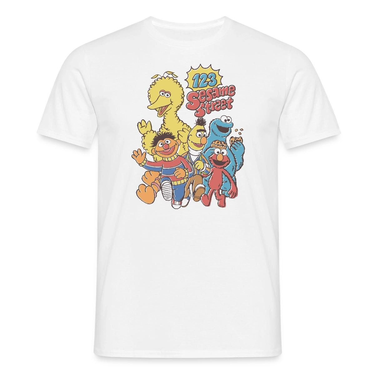 Spreadshirt T-Shirt Sesamstraße 123 Sesame Street Charaktere Männer T-Shirt (1-tlg)