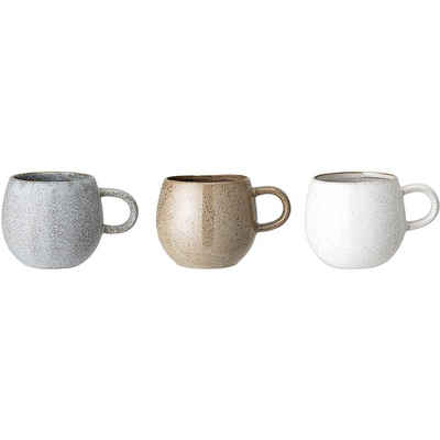 Bloomingville Tasse »Addison«, 3er Set, 500 ml, Kaffeetasse, Teetasse, Kaffeepot, Kaffeebecher, Keramik