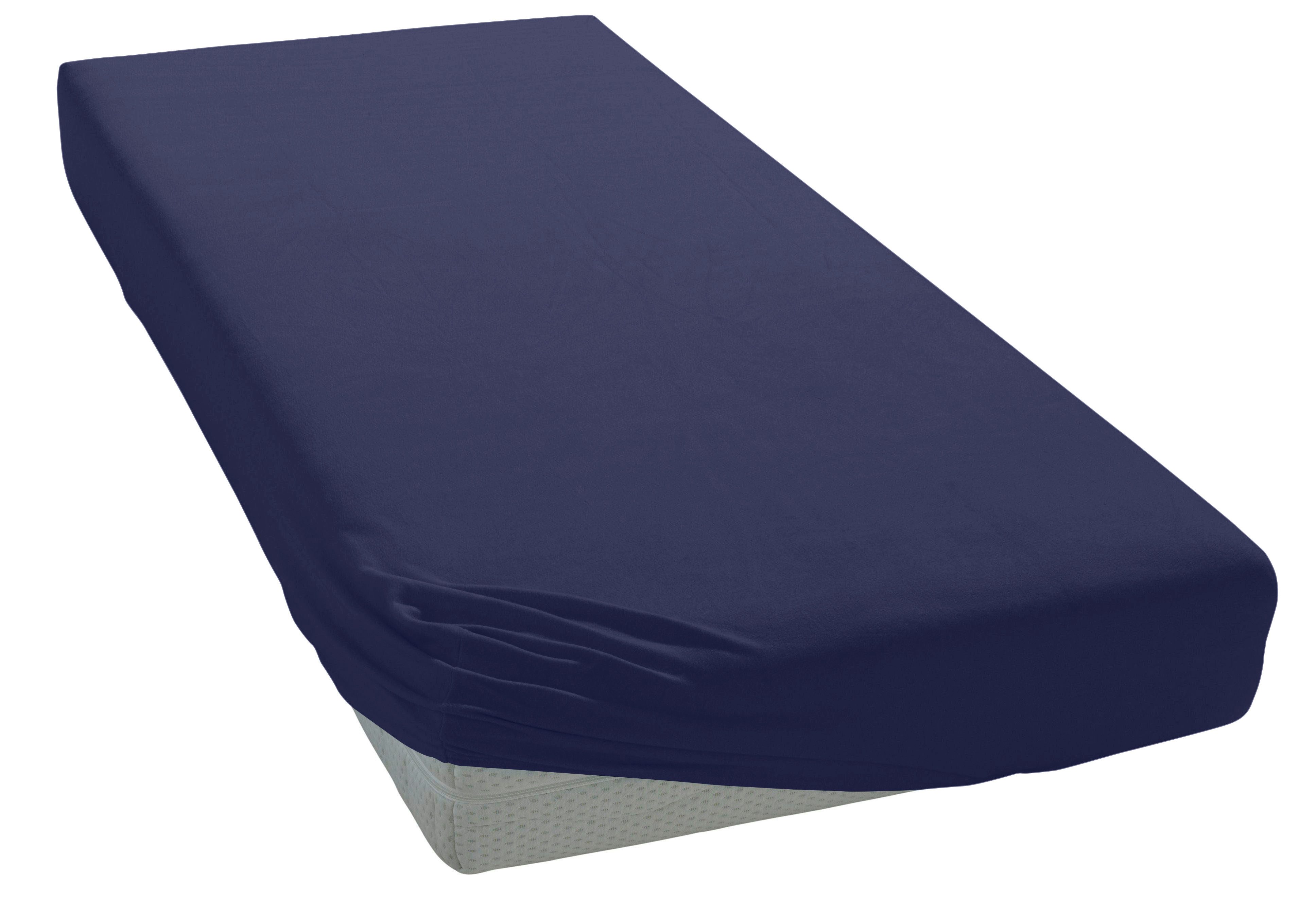 OTTO home Spannbettlaken Cremona, Basic & Premium Qualität mit Elasthan, Jersey (145 g/m), Gummizug: rundum, (1 Stück), Bettlaken für Matratzen von 20-25 cm Höhe, 96% Baumwolle & 4% Elasthan
