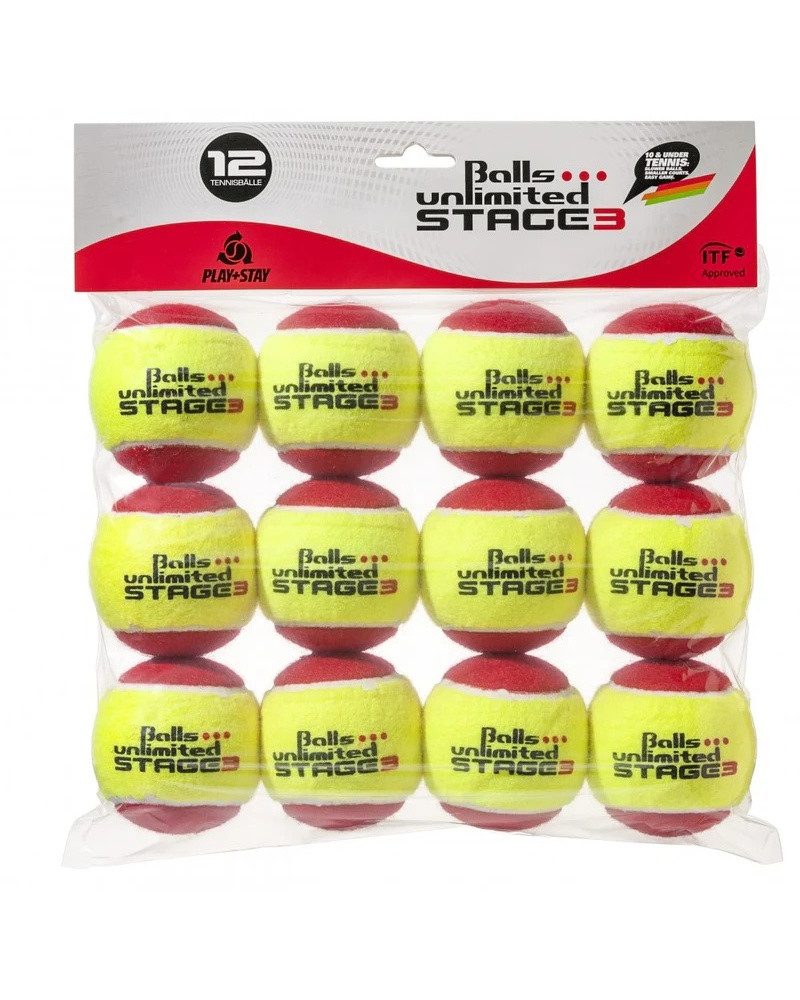 Balls Unlimited Tennisball Stage 3 Methodikbälle gelb/rot - 12er Beutel