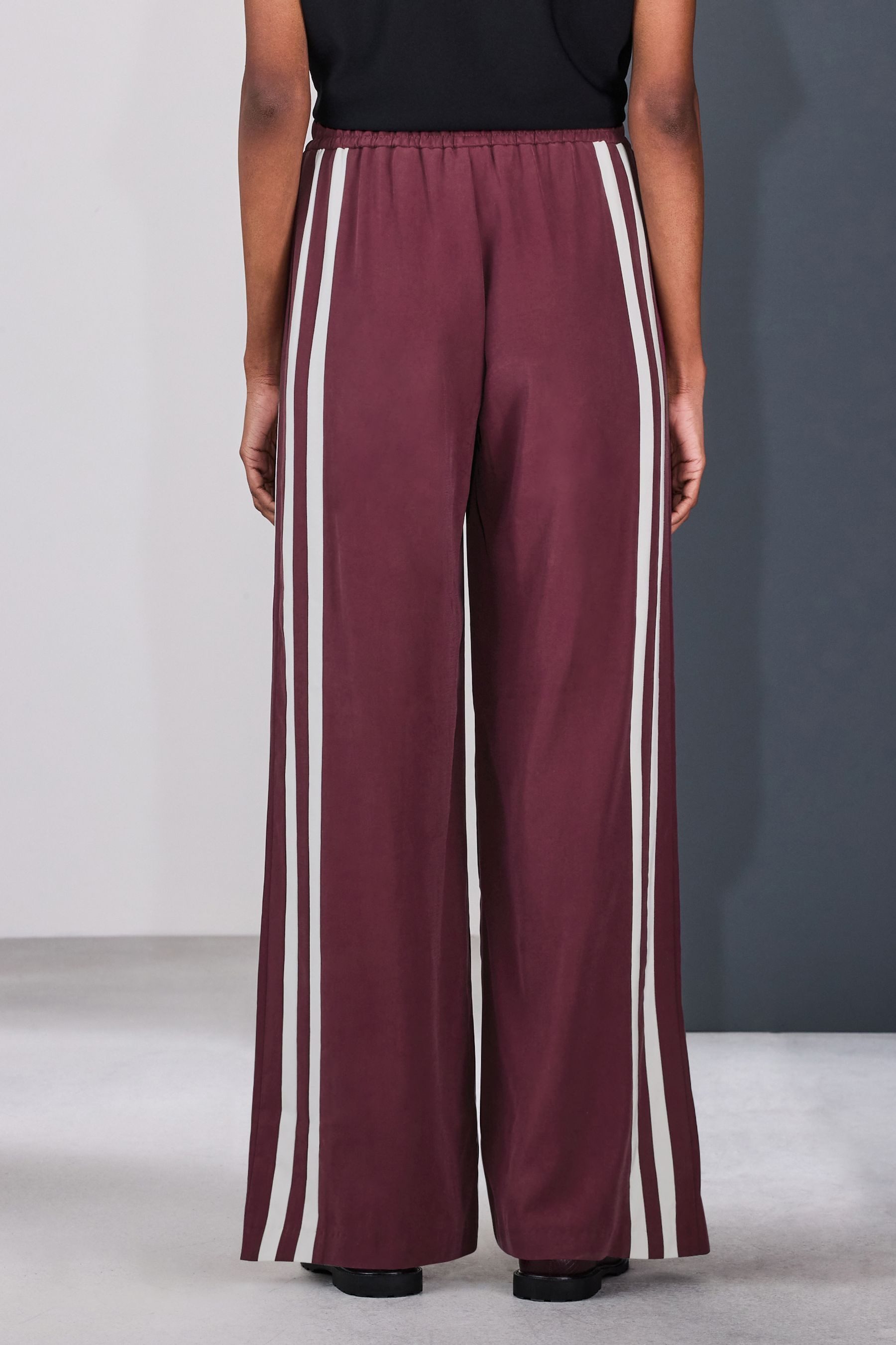 Next Palazzohose Hose mit weitem Bein und seitlichen Streifen (1-tlg)
