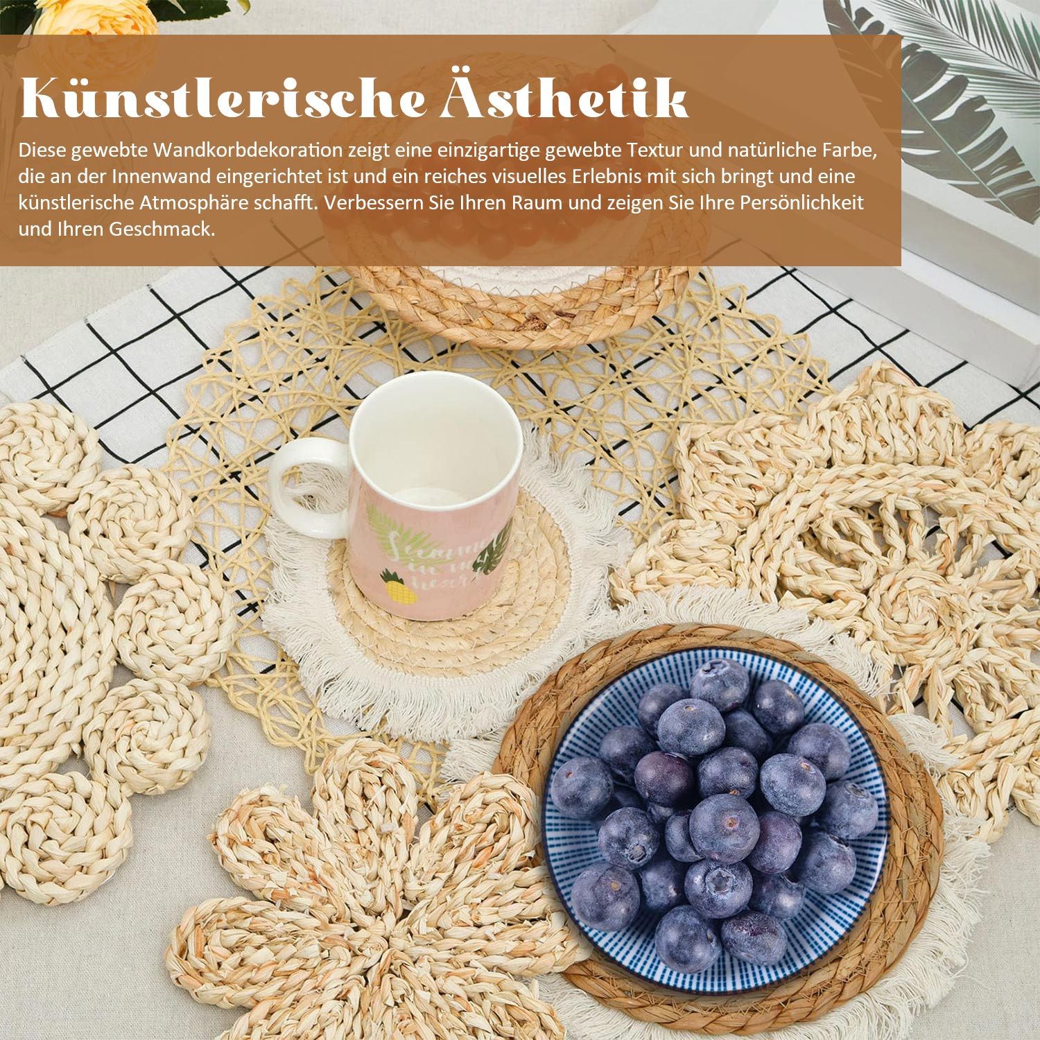 Refttenw Wanddekoobjekt Wandkorb Set 7 Stück günstig online kaufen